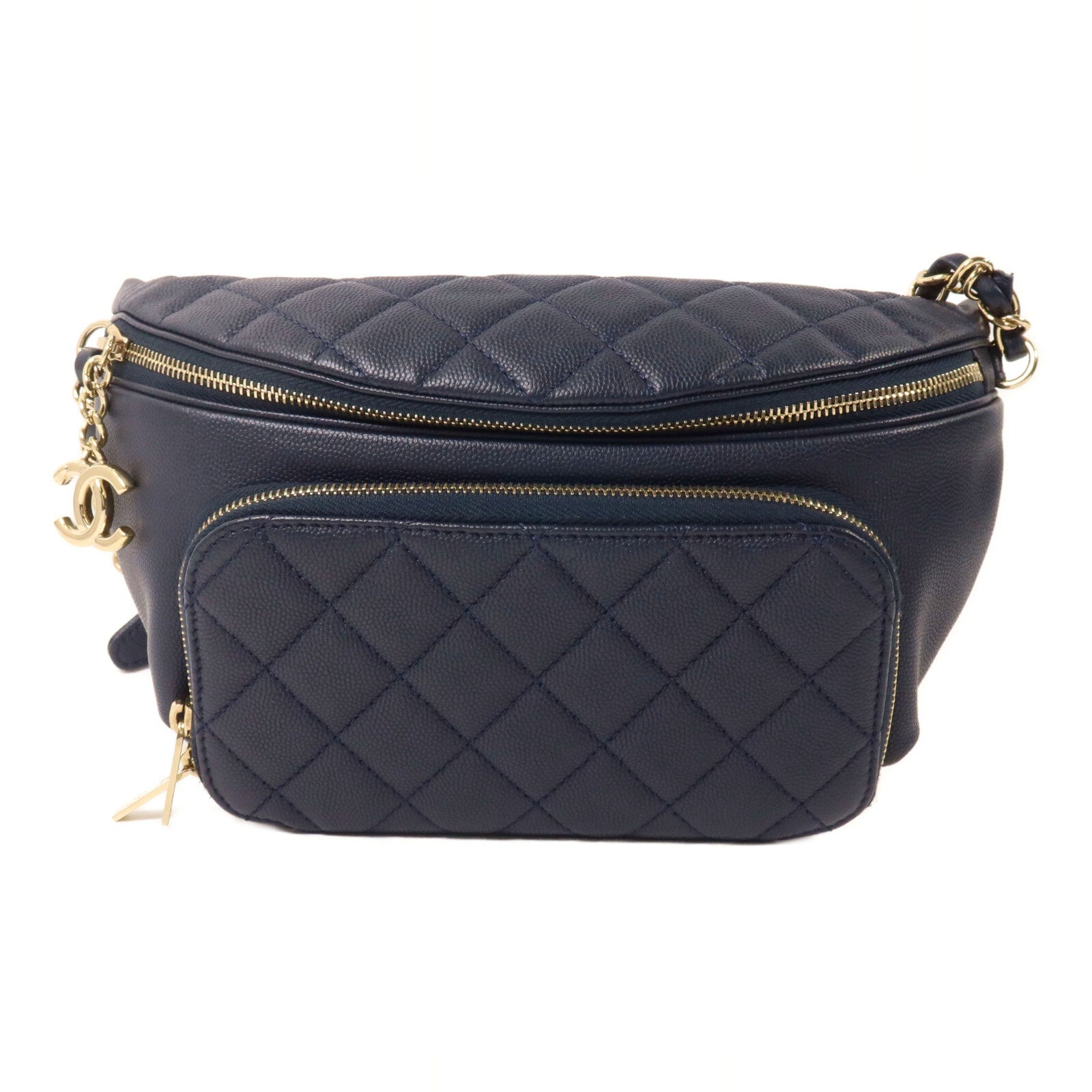 CHANEL 牛皮皮革Business Affinity Waist Bag鏈帶腰包