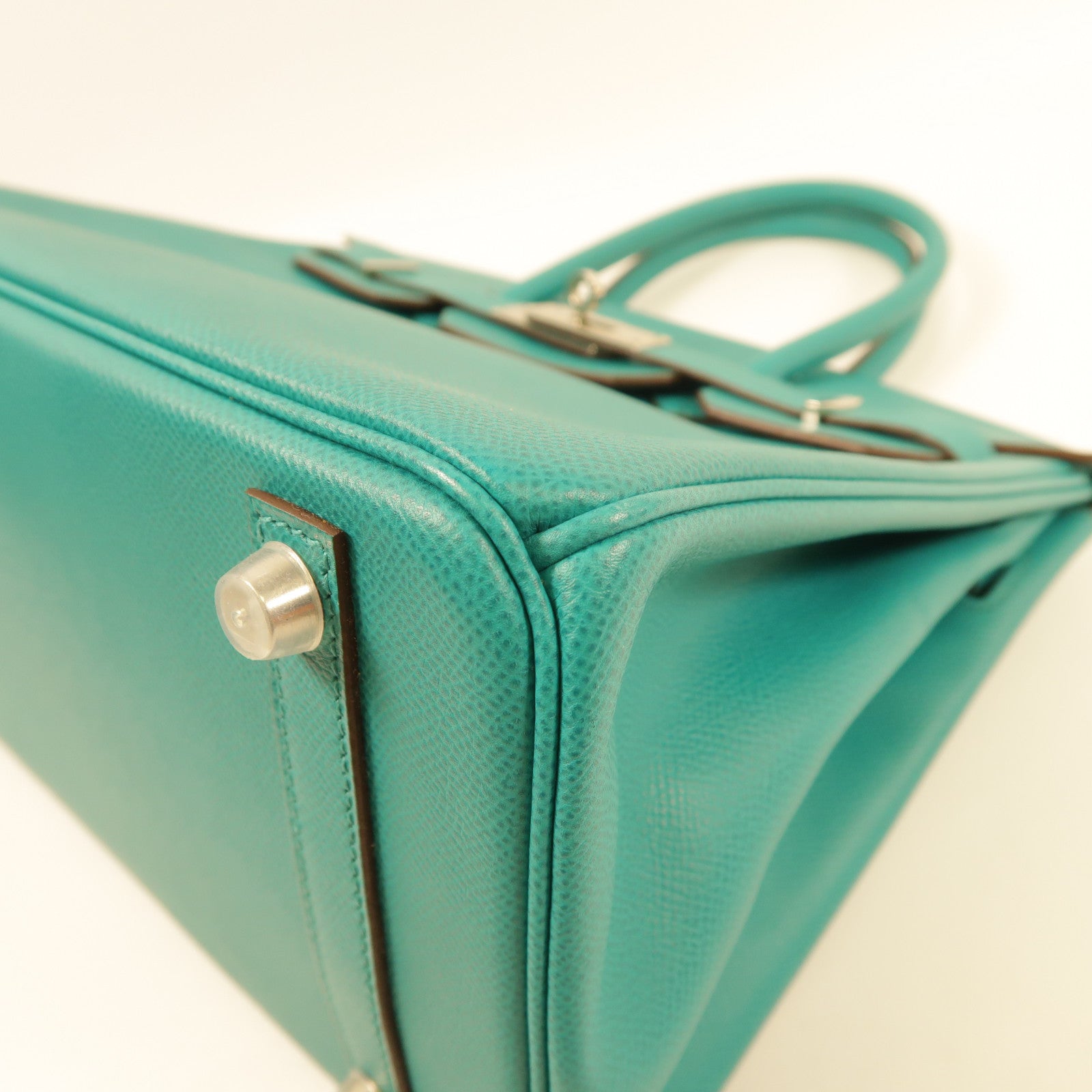 HERMES 【激減優惠】Epsom皮革Birkin 30銀扣手挽袋7F Bleu Paon