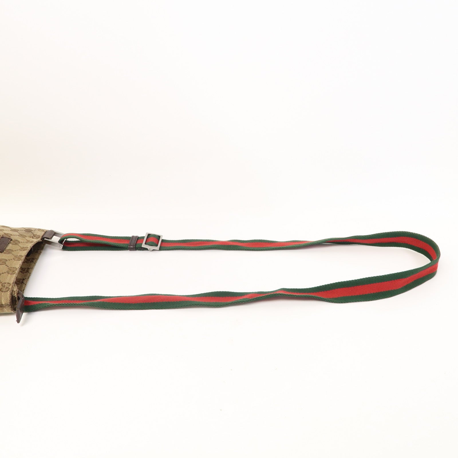 GUCCI 帆布Shoulder Bag銀扣肩背袋啡色