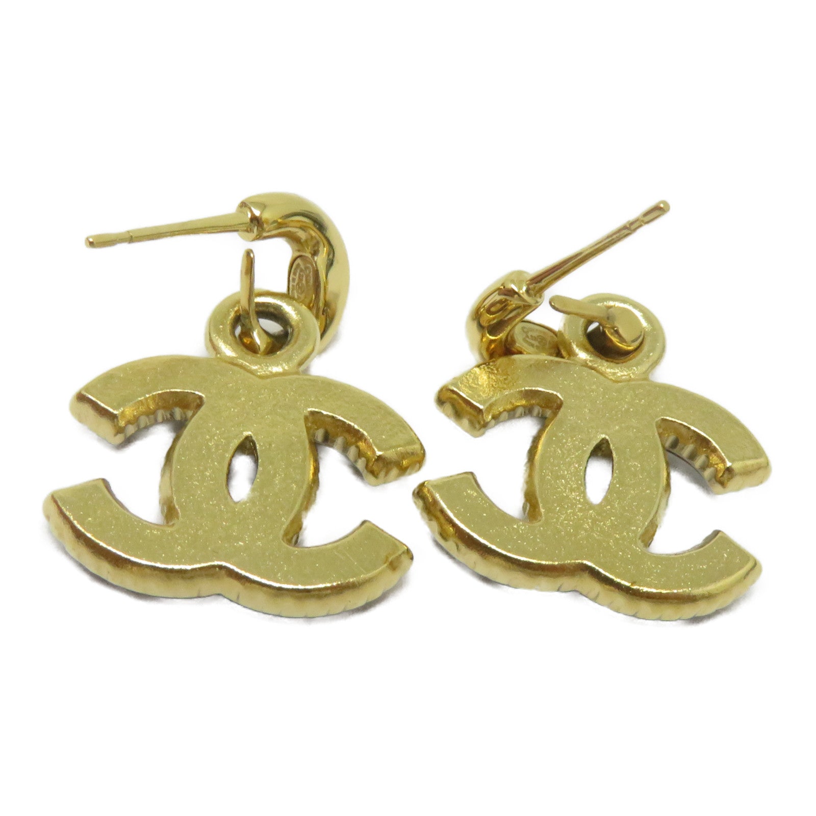 CHANEL 金屬Earrings耳環金色/啡色
