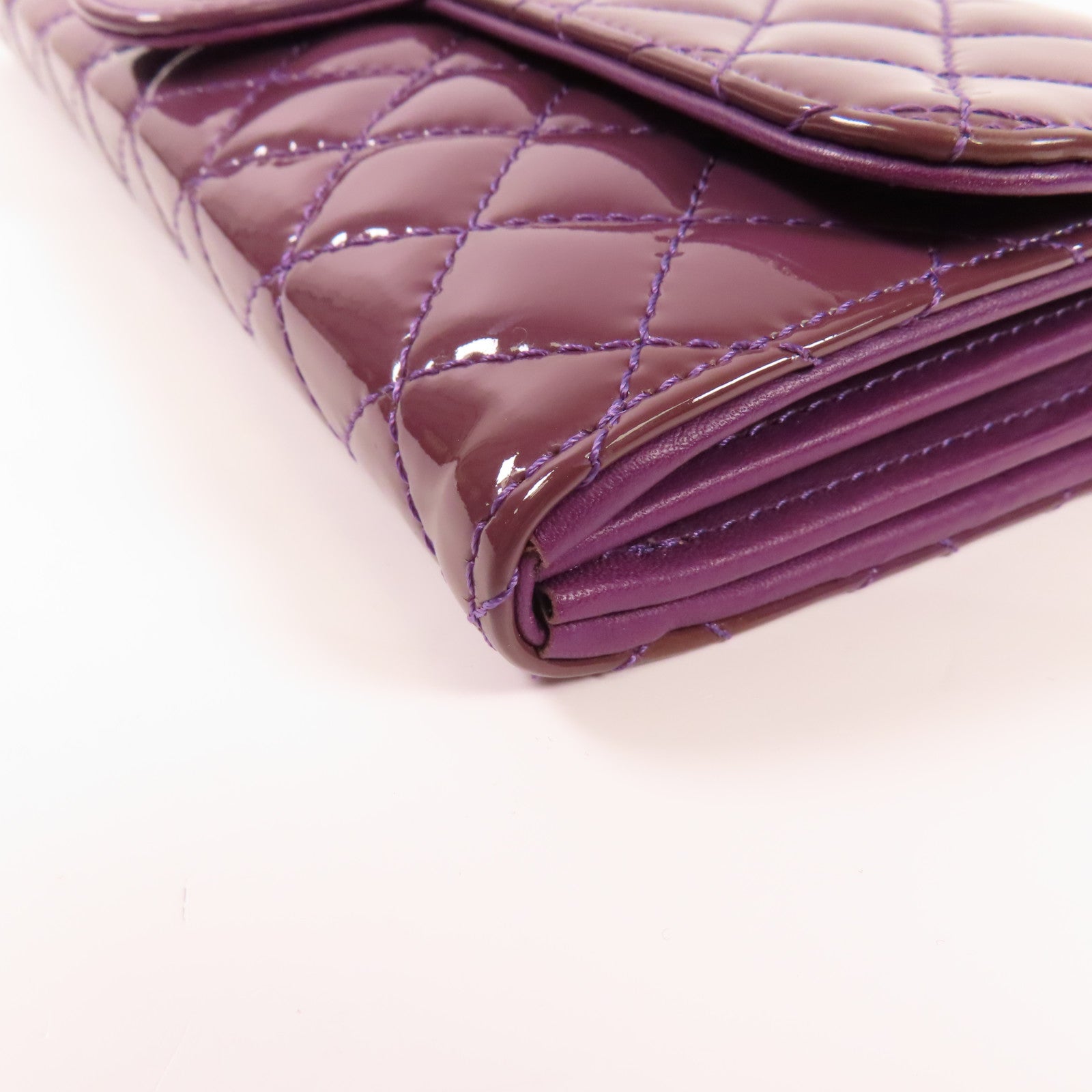 CHANEL 漆皮皮革Shoulder Bag銀扣鏈帶肩背袋