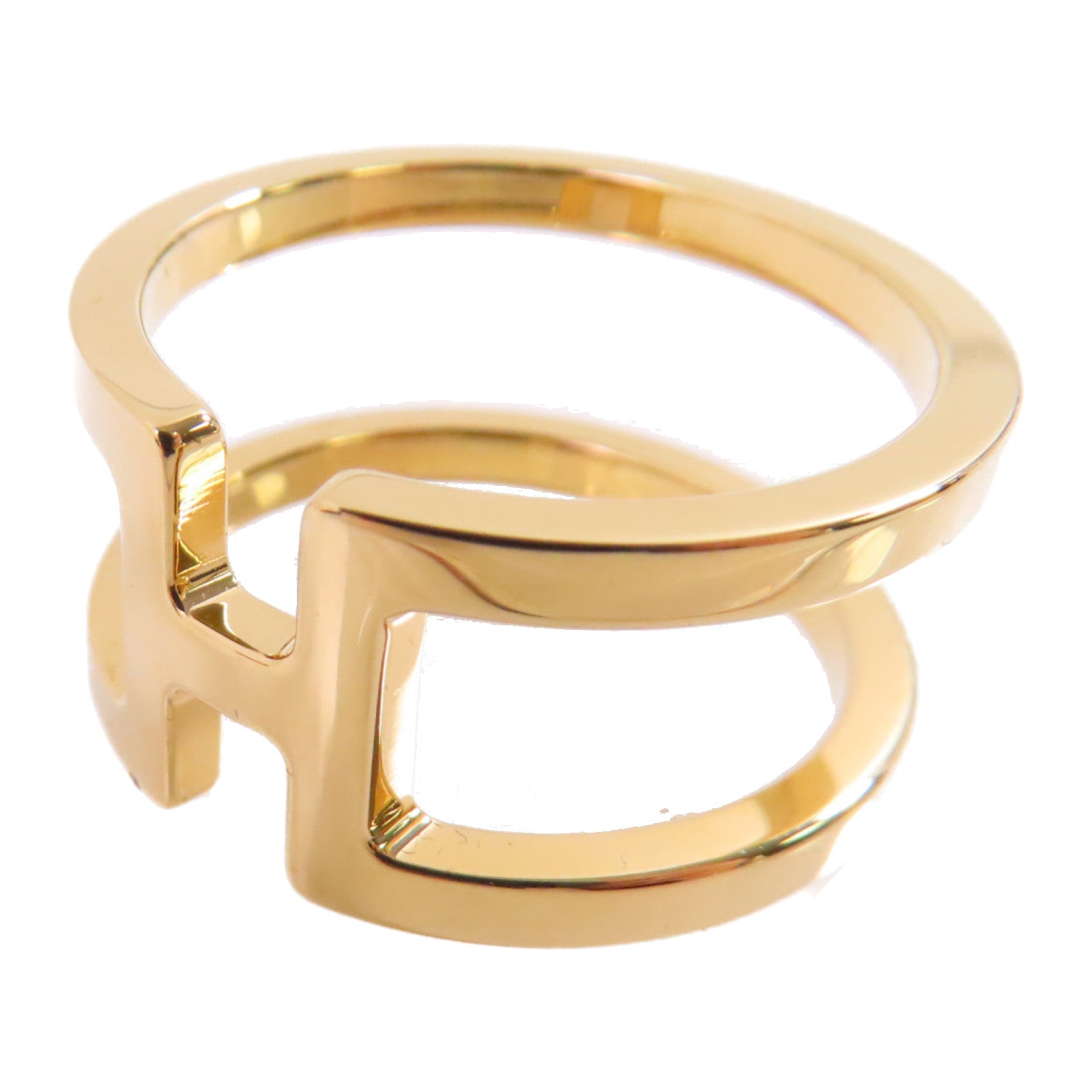 HERMES 金屬Permabrass H En Rond Scarf Ring絲巾扣