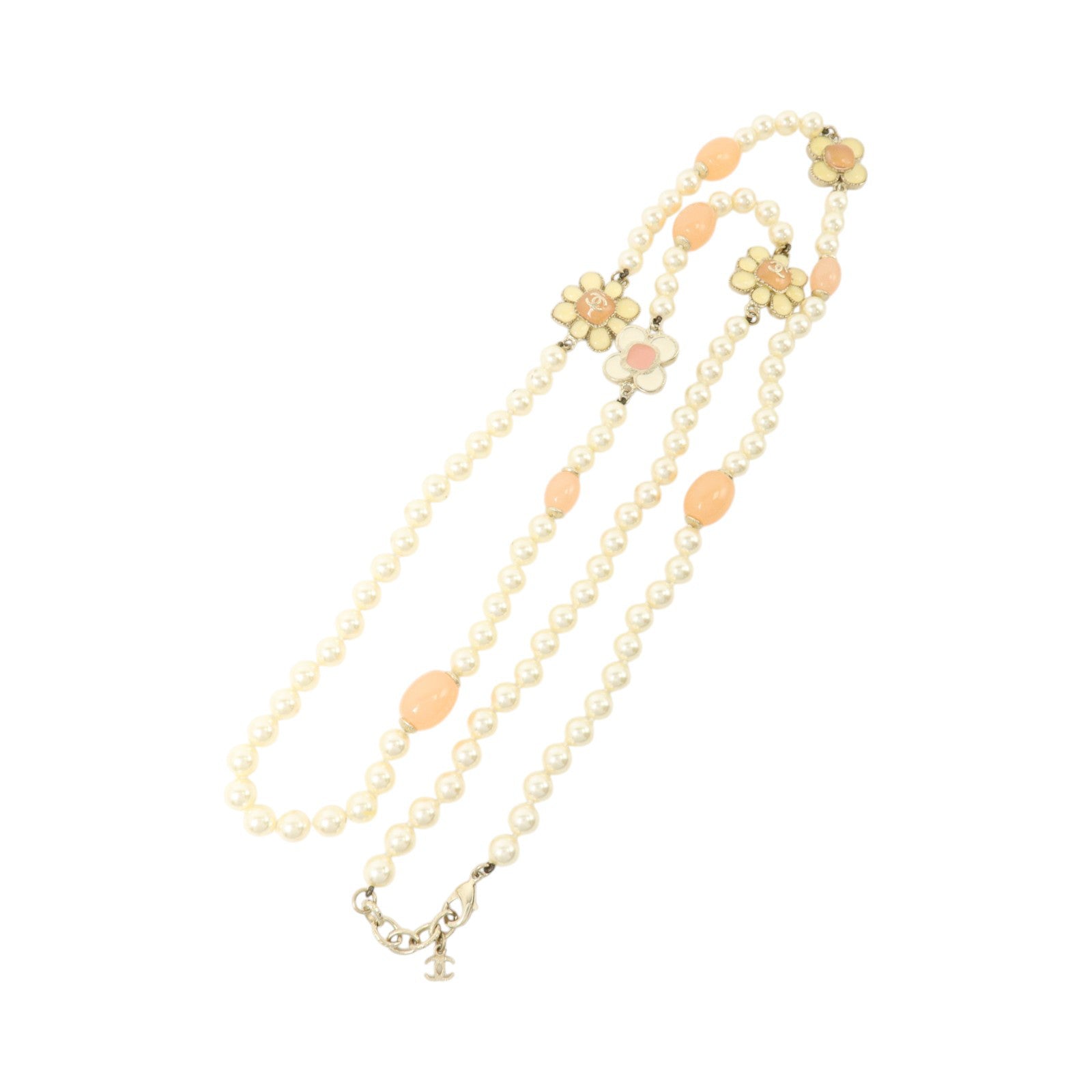 CHANEL 金屬/PVC Long Necklace項鏈