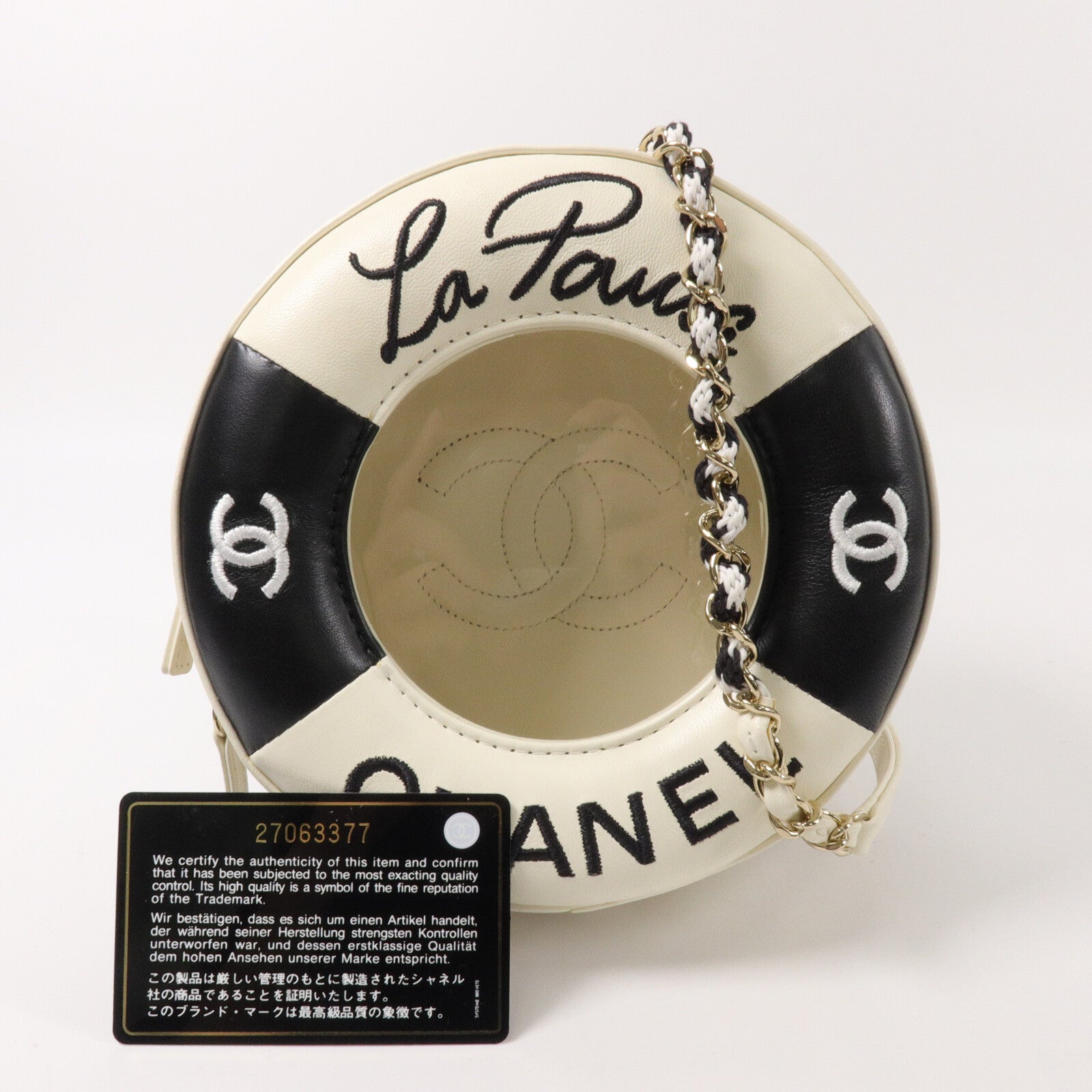 CHANEL 羊皮皮革La Pausa Lifesaver Chain Shoulder鏈帶肩背袋