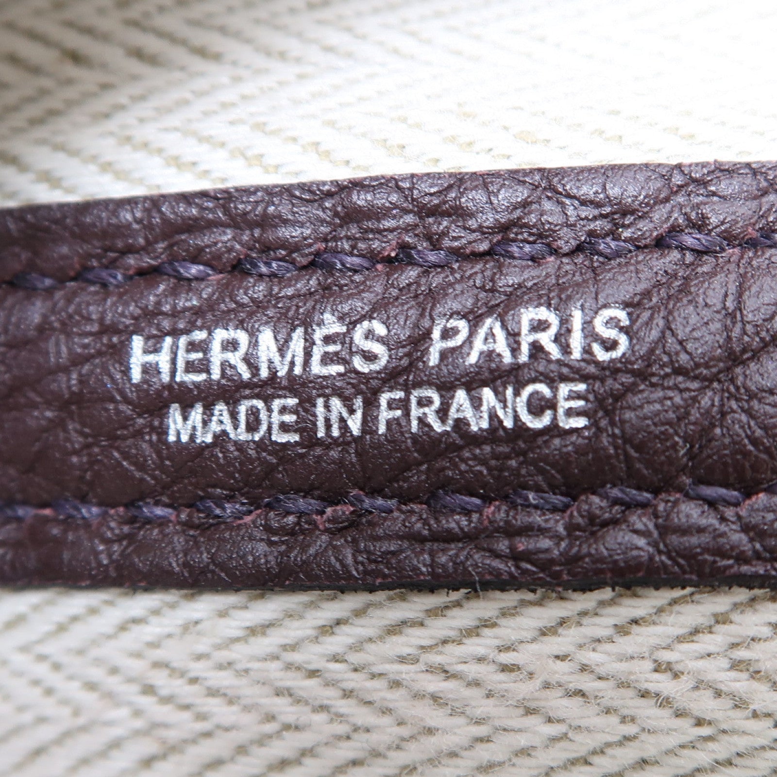 HERMES Negonda皮革Garden Party TPM銀扣手挽袋Rouge Sellier啡色