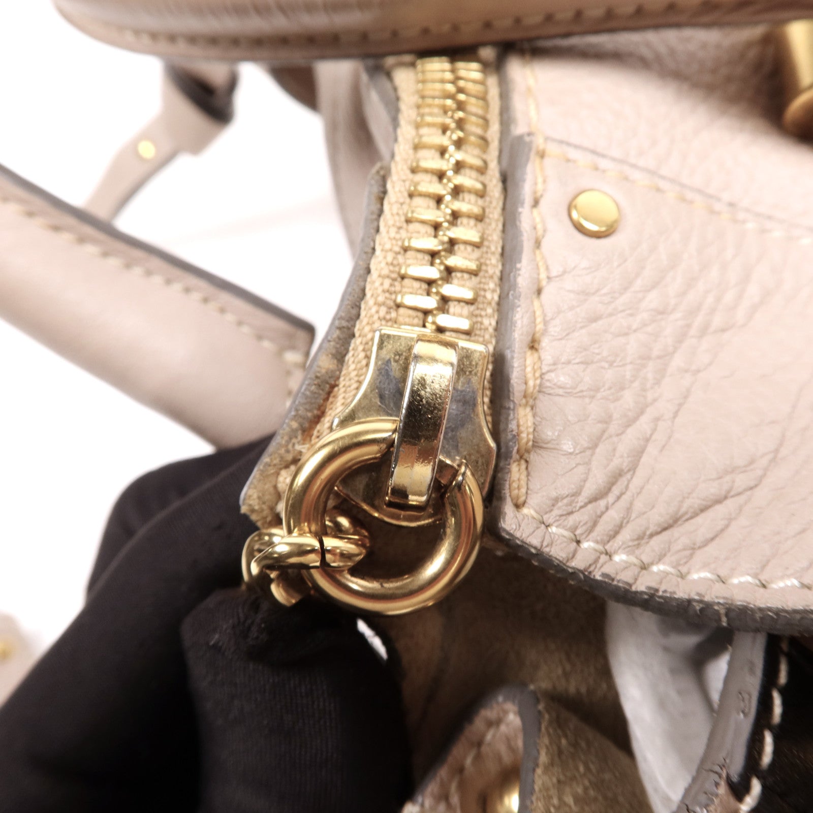 Chloe 牛皮皮革2 way Shoulder Bag金扣肩背袋