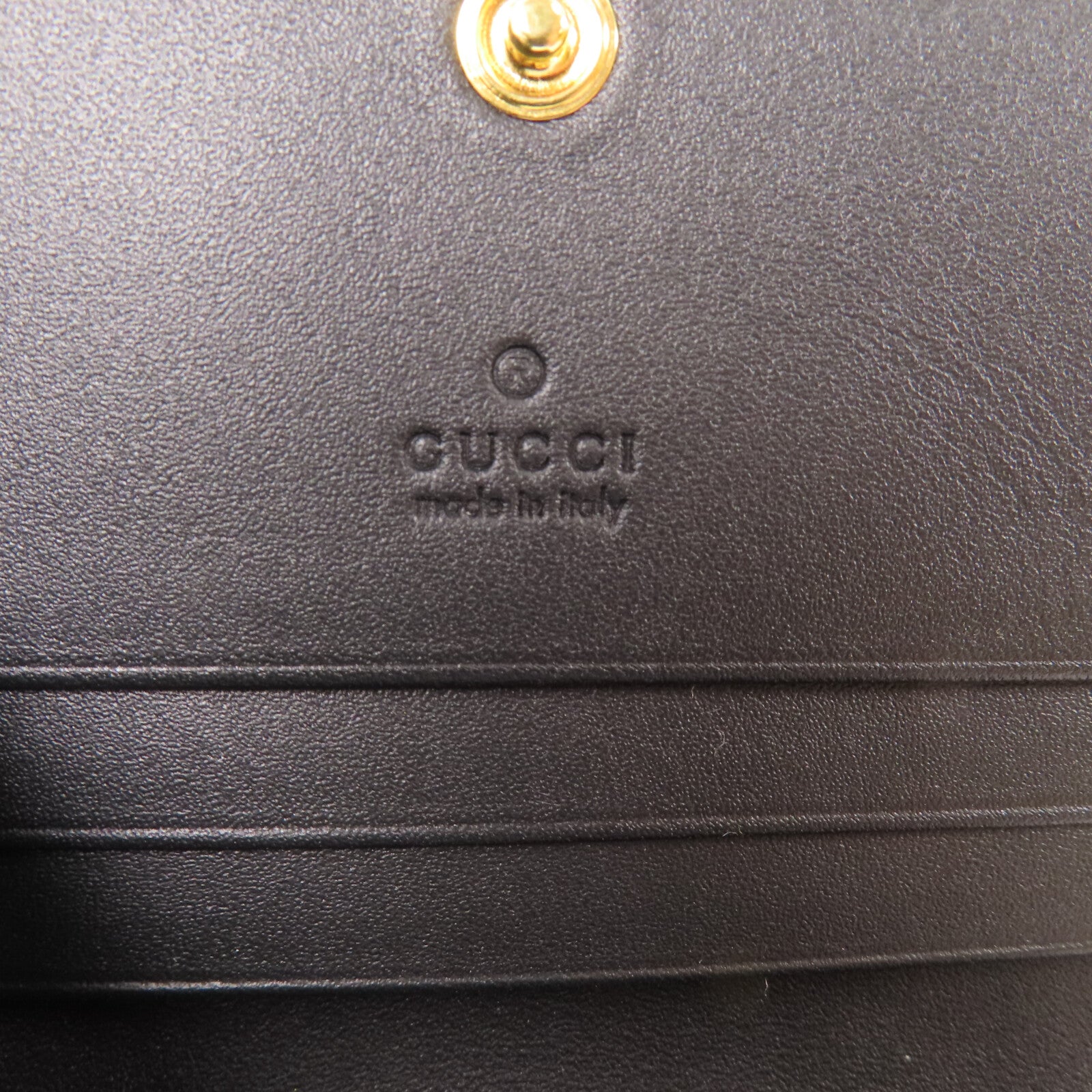 GUCCI 塗層帆布Bee Card Case金扣零錢包/卡套