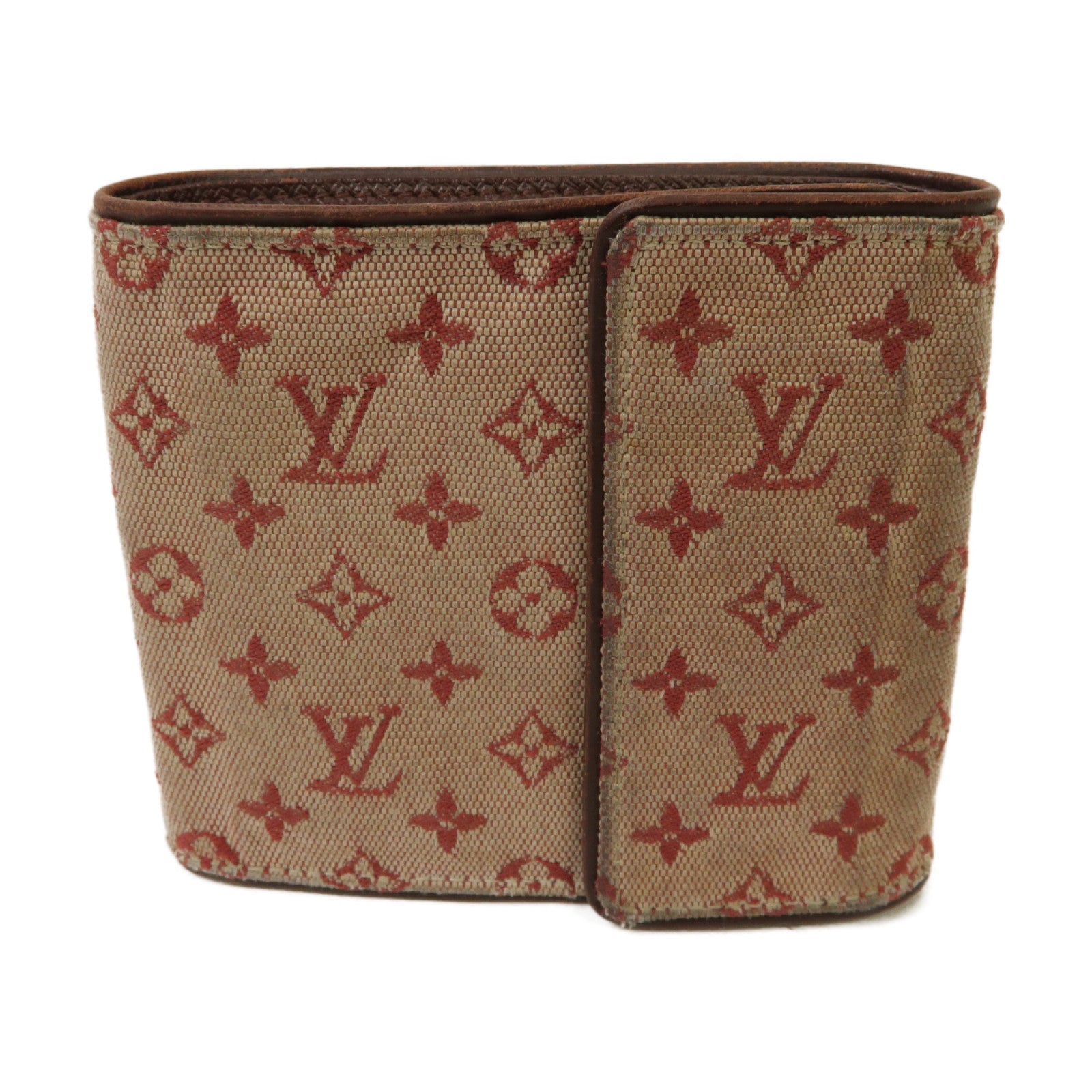 LOUIS VUITTON 【激減優惠】Monogram Mini Wallet金扣錢包紅色