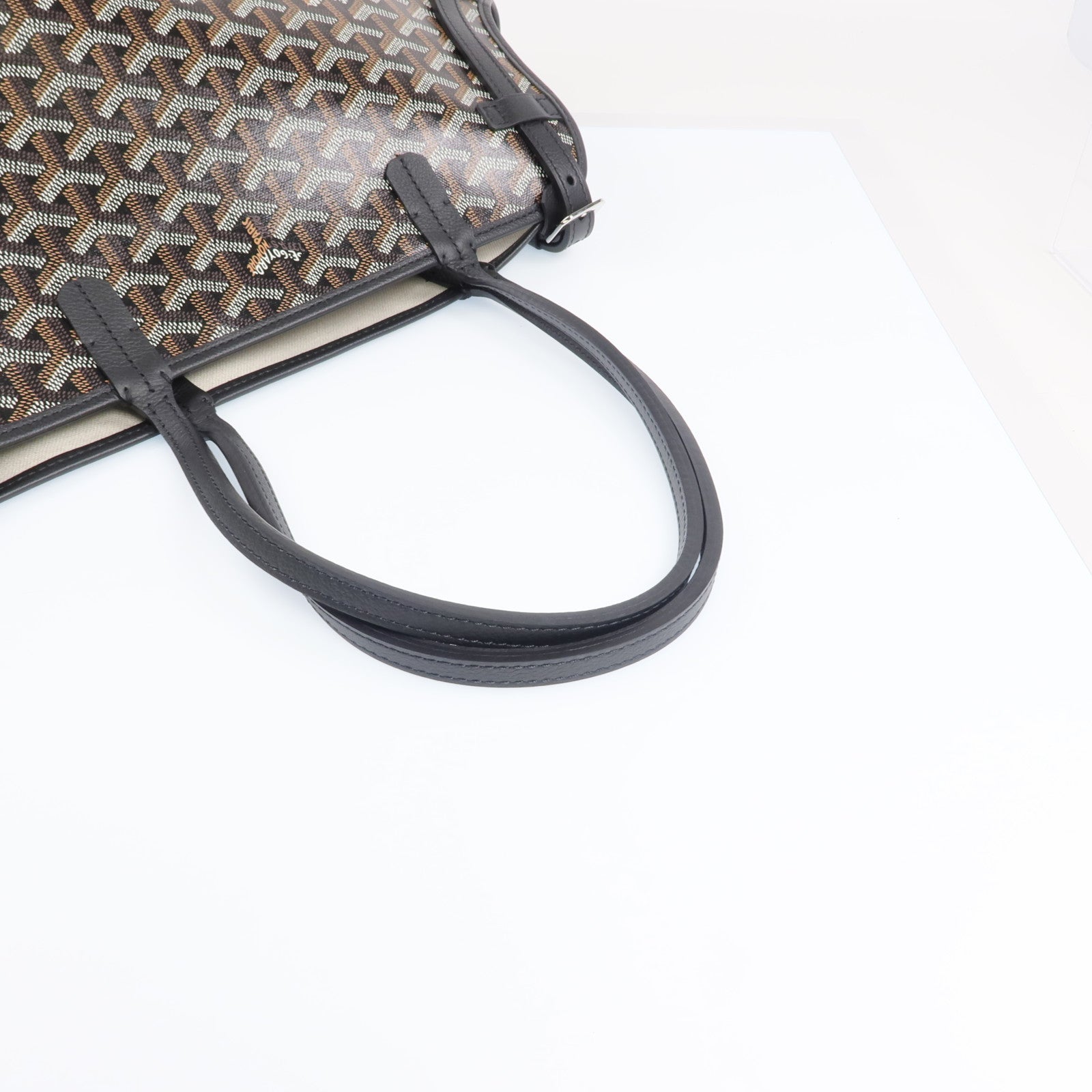 GOYARD 塗層帆布Chien Gris Bag銀扣肩背袋/手挽袋