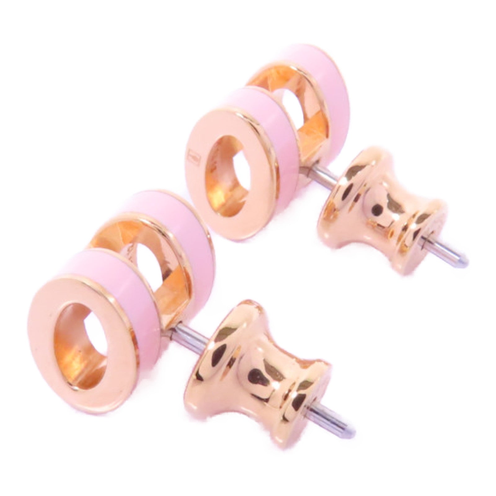 HERMES 金屬Pop H Earrings耳環Rose Sakura櫻花粉色