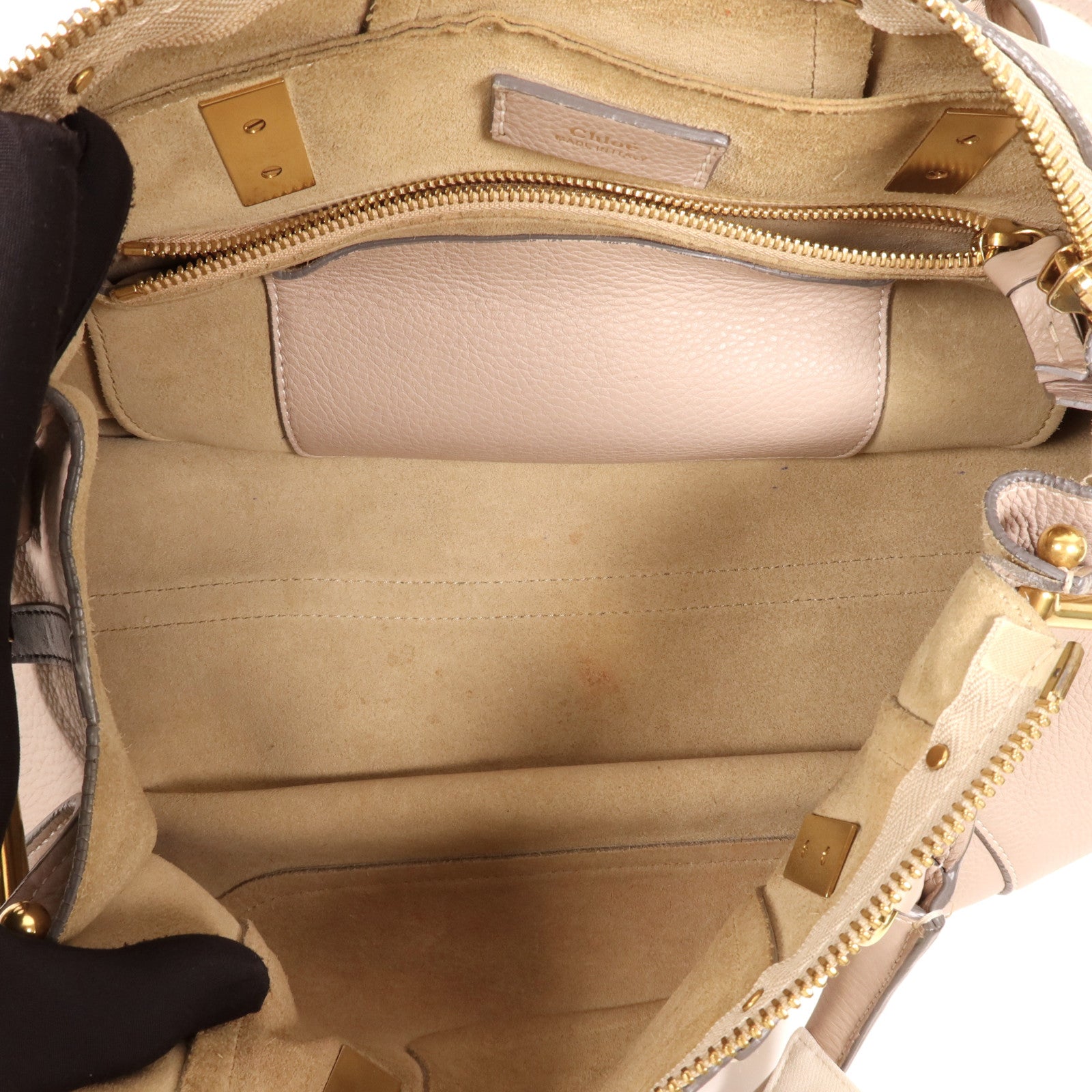 Chloe 牛皮皮革2 way Shoulder Bag金扣肩背袋