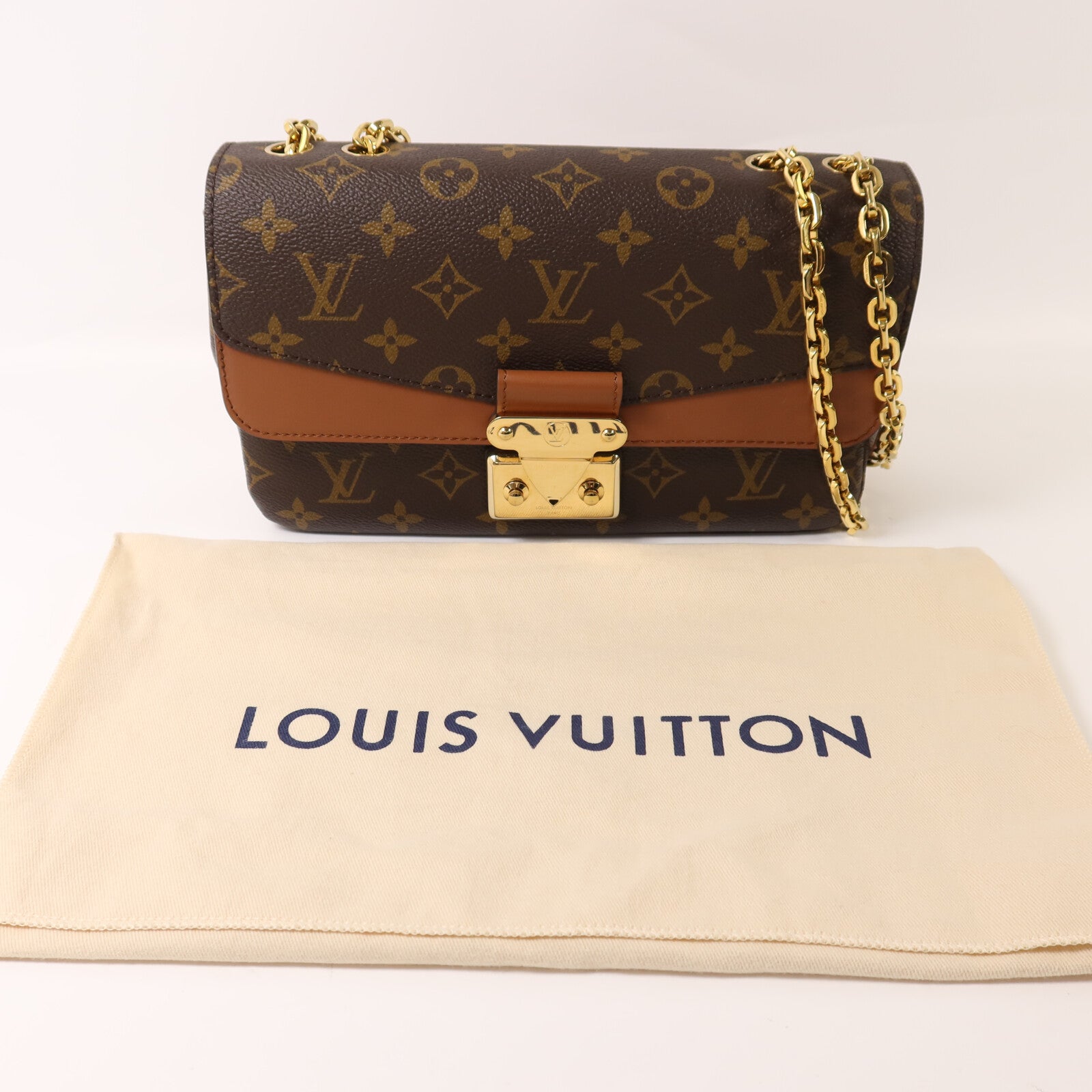 LOUIS VUITTON Monogram Marceau鏈帶肩背袋