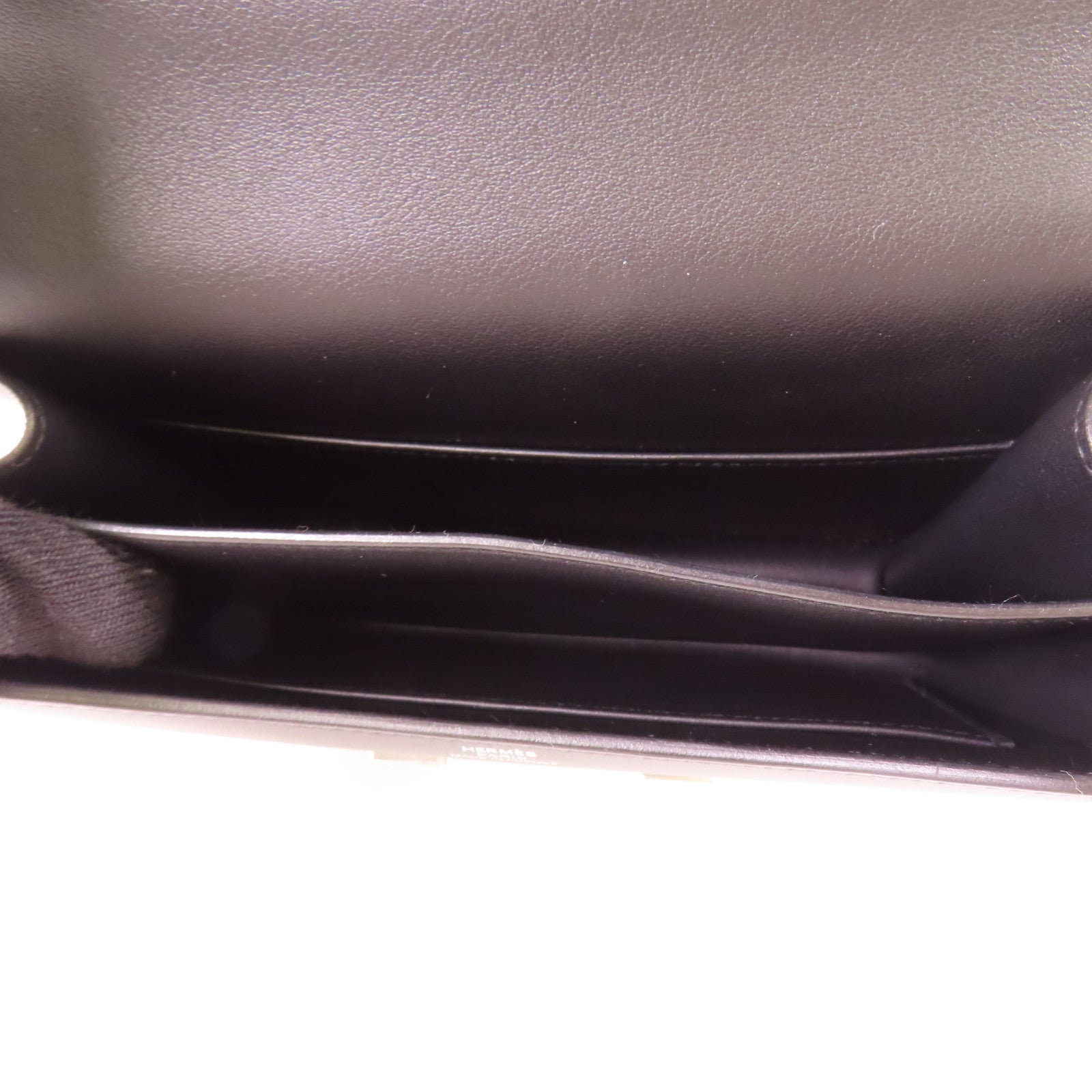 HERMES【激減優惠】 Swift皮革Constance Mini銀扣肩背袋89 Noir