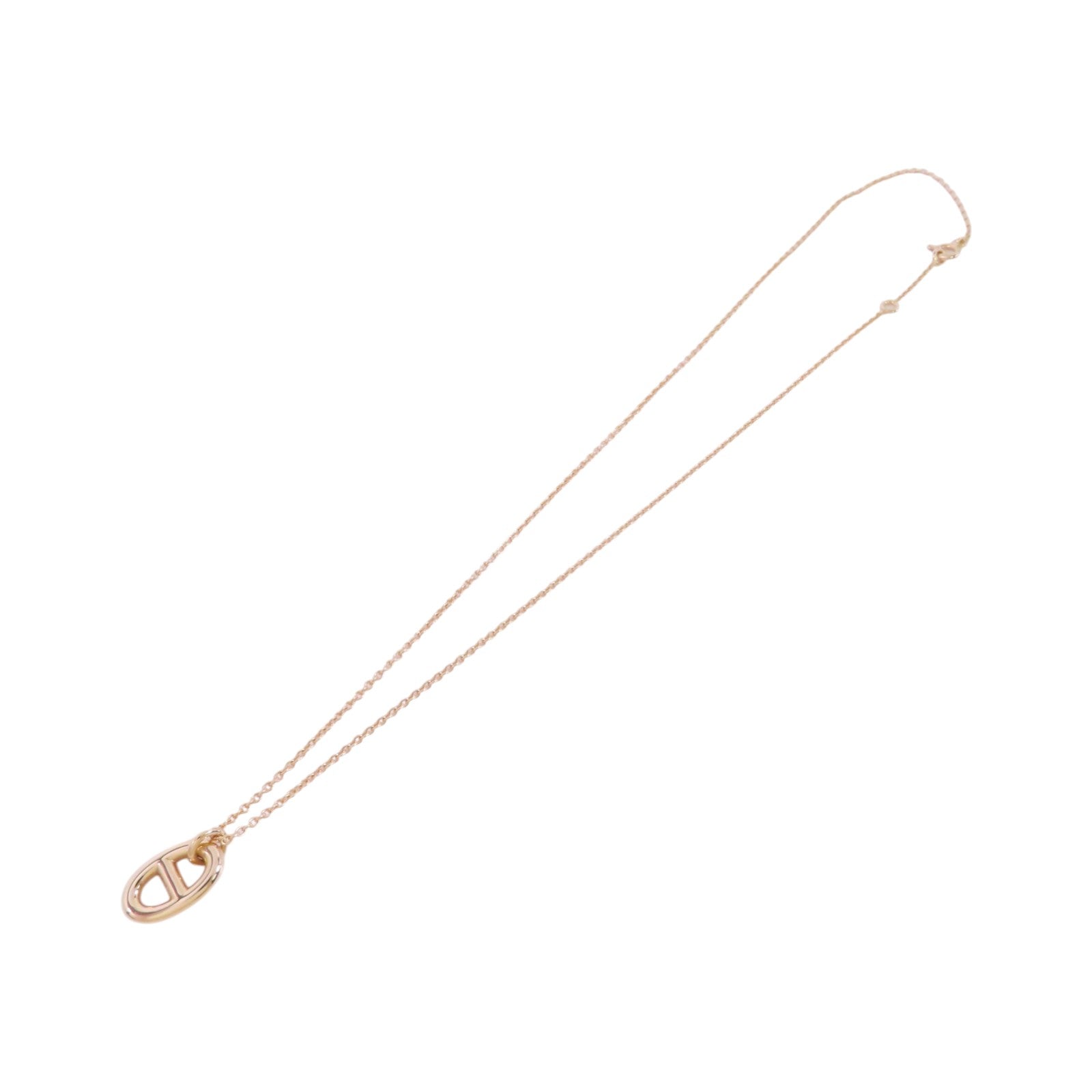 HERMES 18K玫瑰金Farandole PM Necklace金扣項鏈