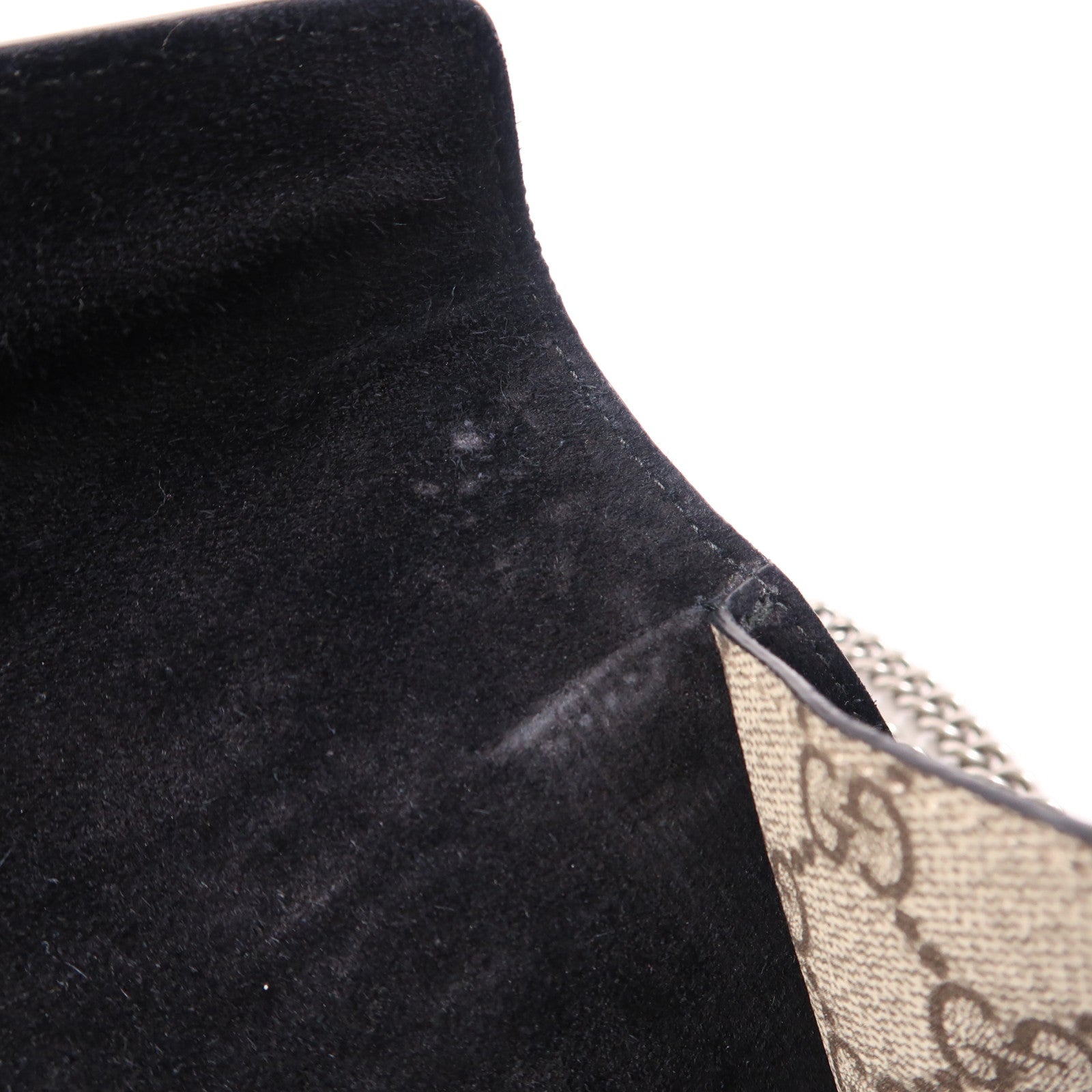 GUCCI 塗層帆布Dionysus GG Supreme Shoulder Bag銀扣鏈帶肩背袋