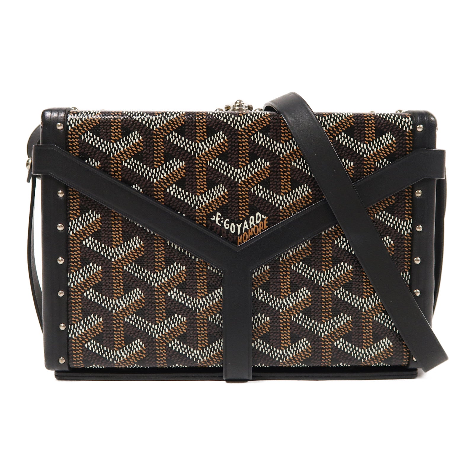 GOYARD 塗層帆布Minaudiere Trunk Bag銀扣肩背袋