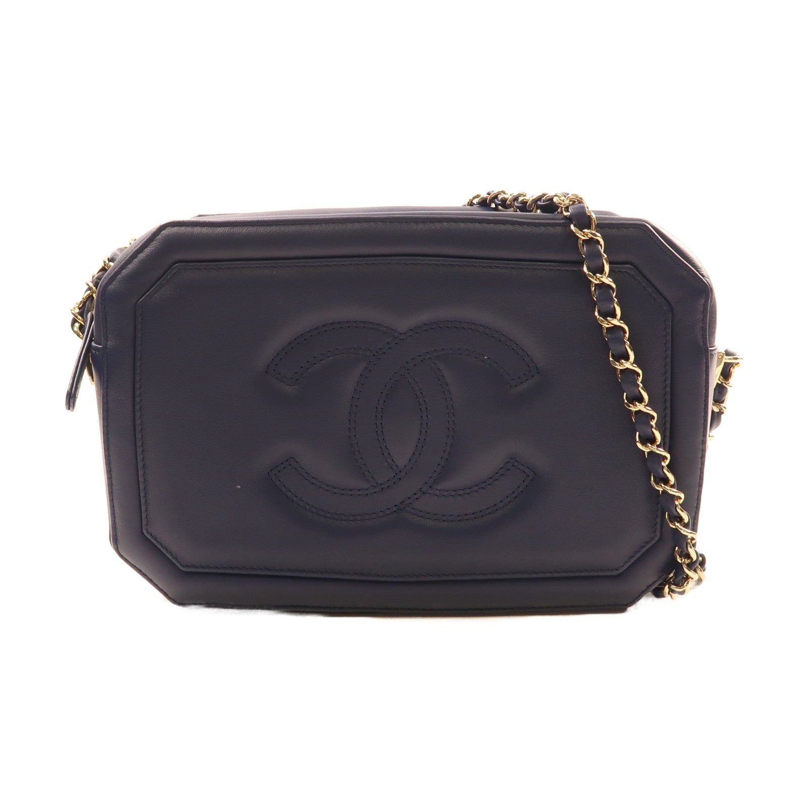 CHANEL 【激減優惠】羊皮皮革Chain Shoulder金扣鏈帶肩背袋