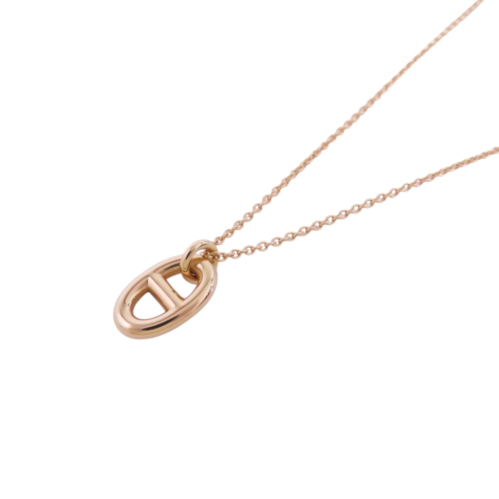 HERMES 18K玫瑰金Farandole PM Necklace金扣項鏈