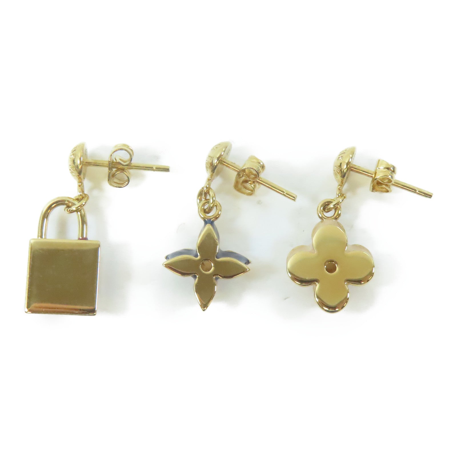 LOUIS VUITTON 金屬Pierced Earrings耳環金色