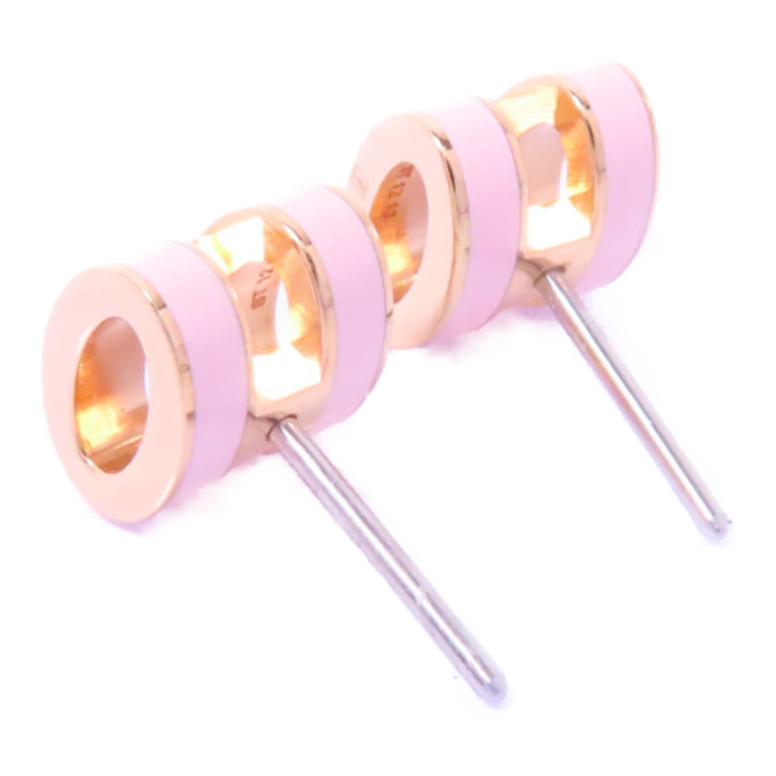 HERMES 金屬Pop H Earrings耳環Rose Sakura櫻花粉色