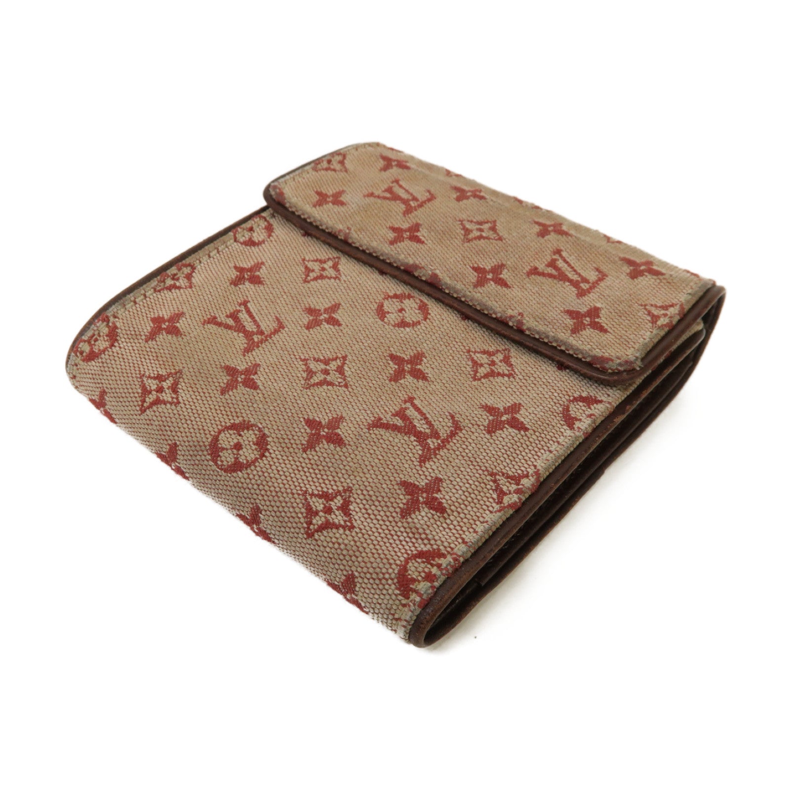 LOUIS VUITTON 【激減優惠】Monogram Mini Wallet金扣錢包紅色