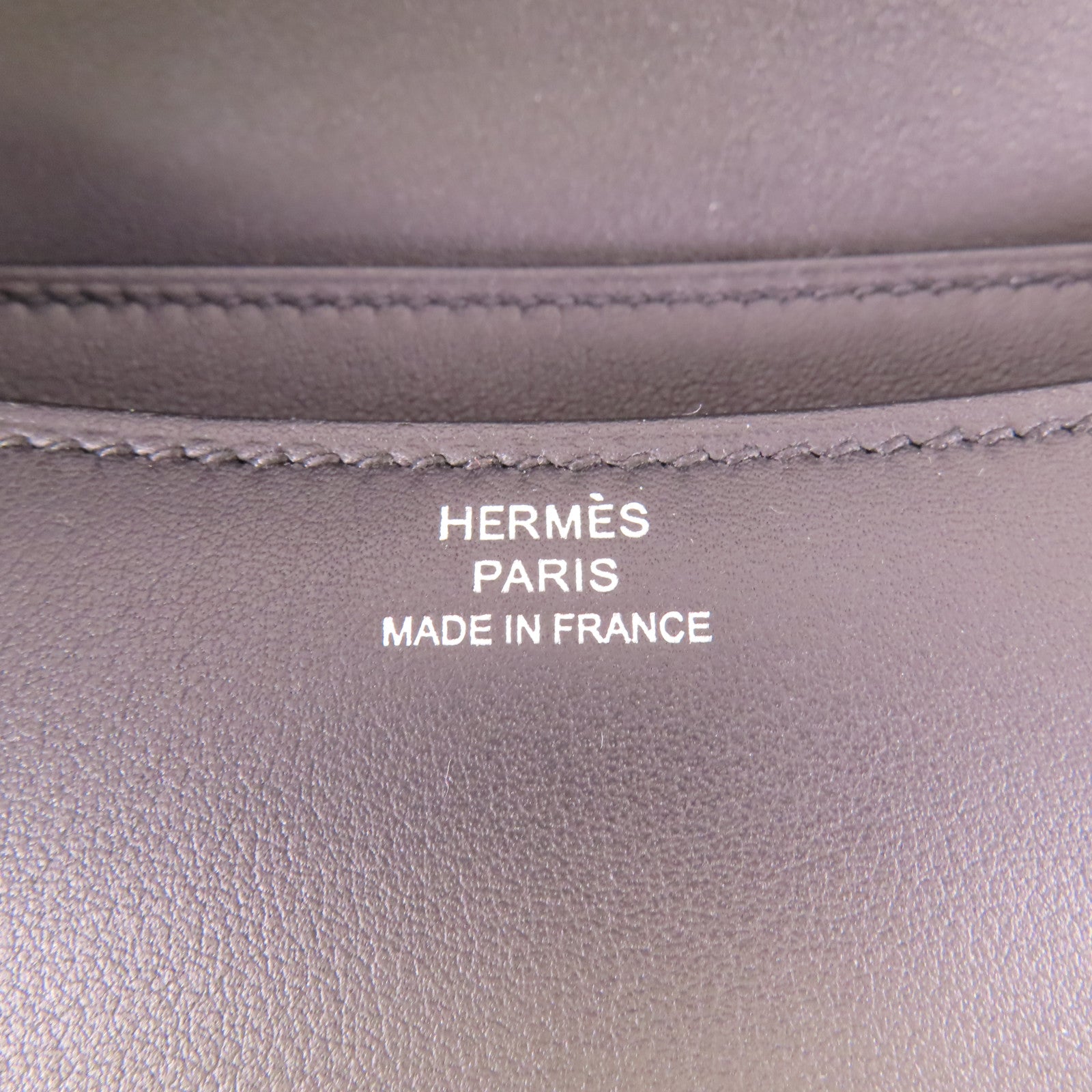 HERMES 【激減優惠】Swift皮革Constance Mini銀扣肩背袋89 Noir