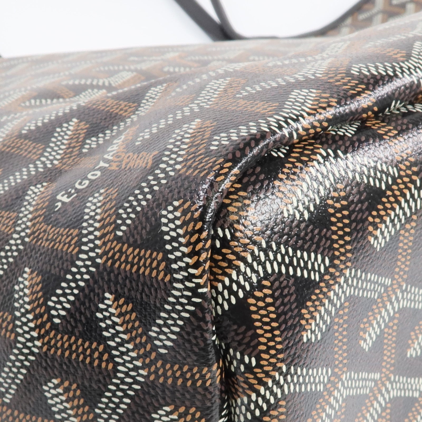 GOYARD 塗層帆布Chien Gris Bag銀扣肩背袋/手挽袋