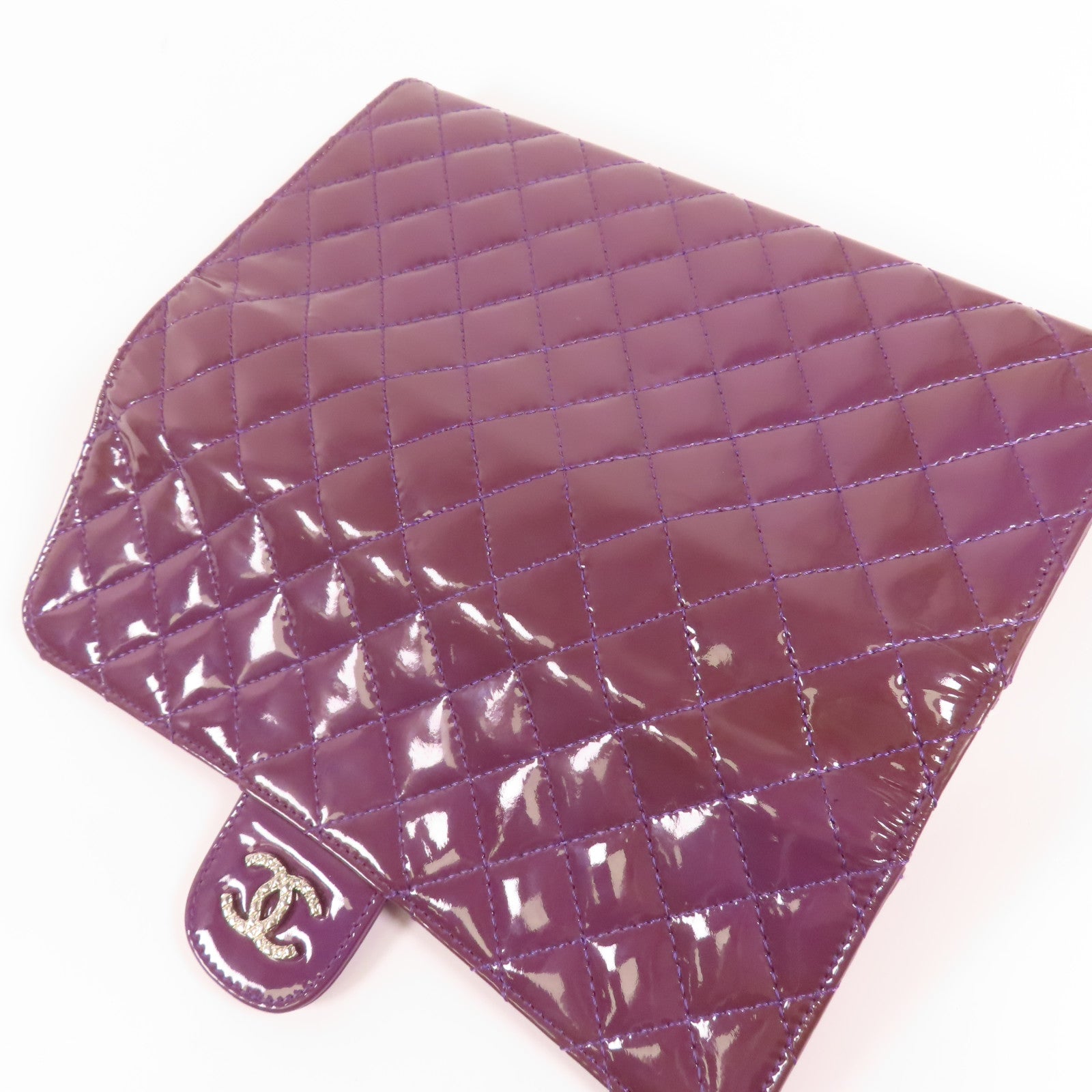 CHANEL 漆皮皮革Shoulder Bag銀扣鏈帶肩背袋