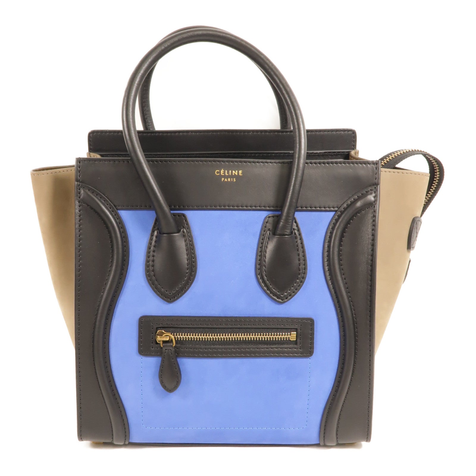 CELINE 牛皮皮革Micro Luggage手挽袋