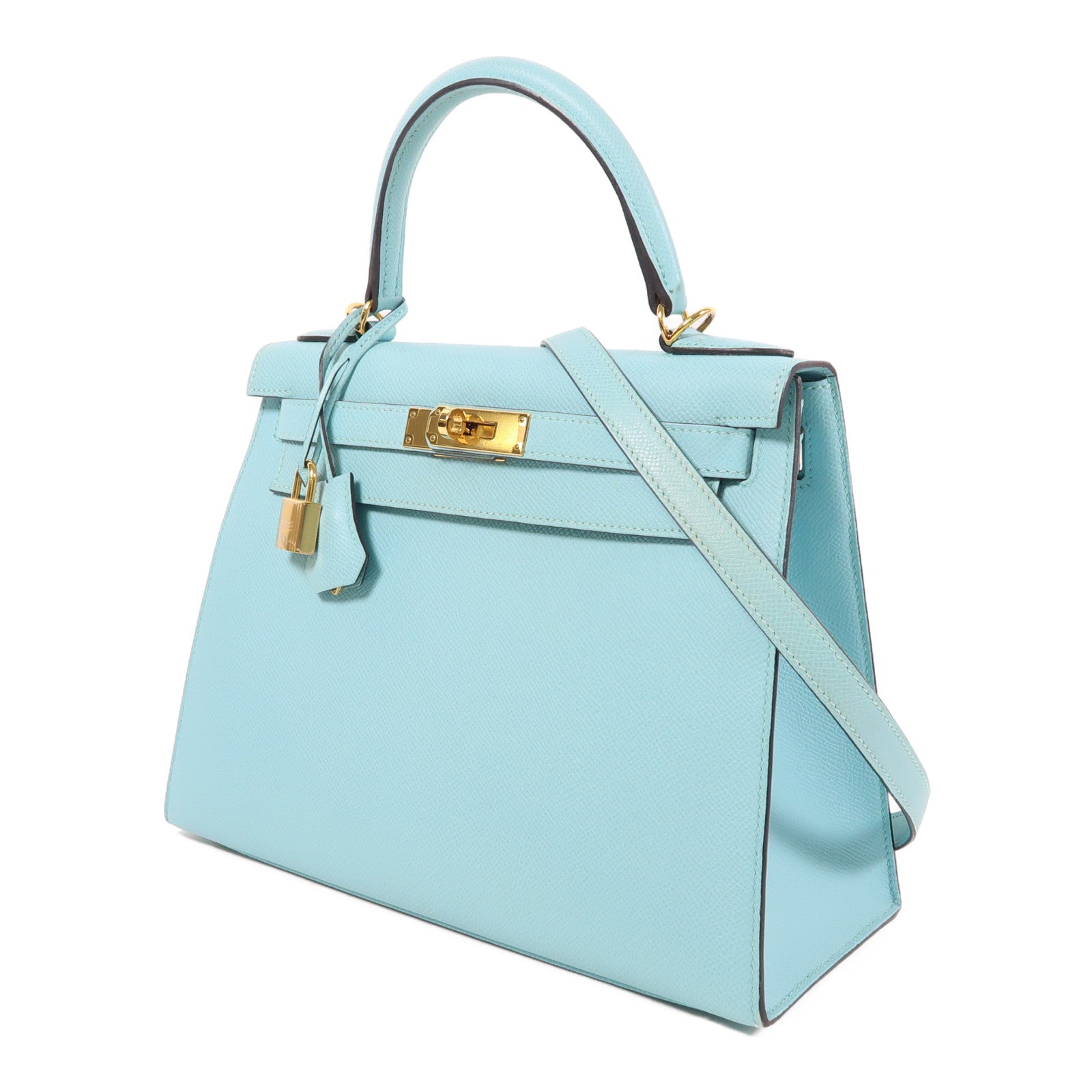 HERMES Epsom皮革Kelly 28金扣手挽肩背兩用袋