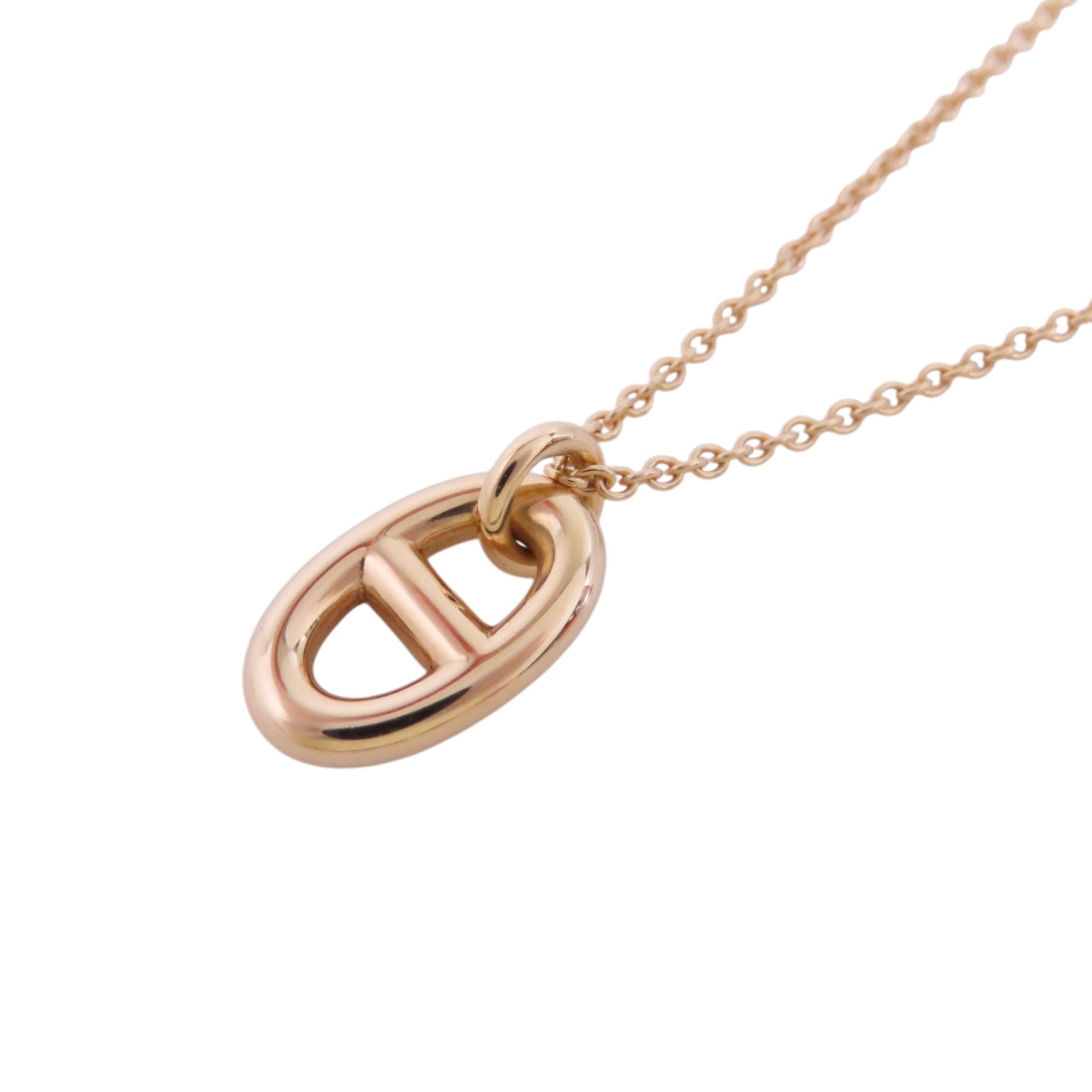 HERMES 18K玫瑰金Farandole PM Necklace金扣項鏈