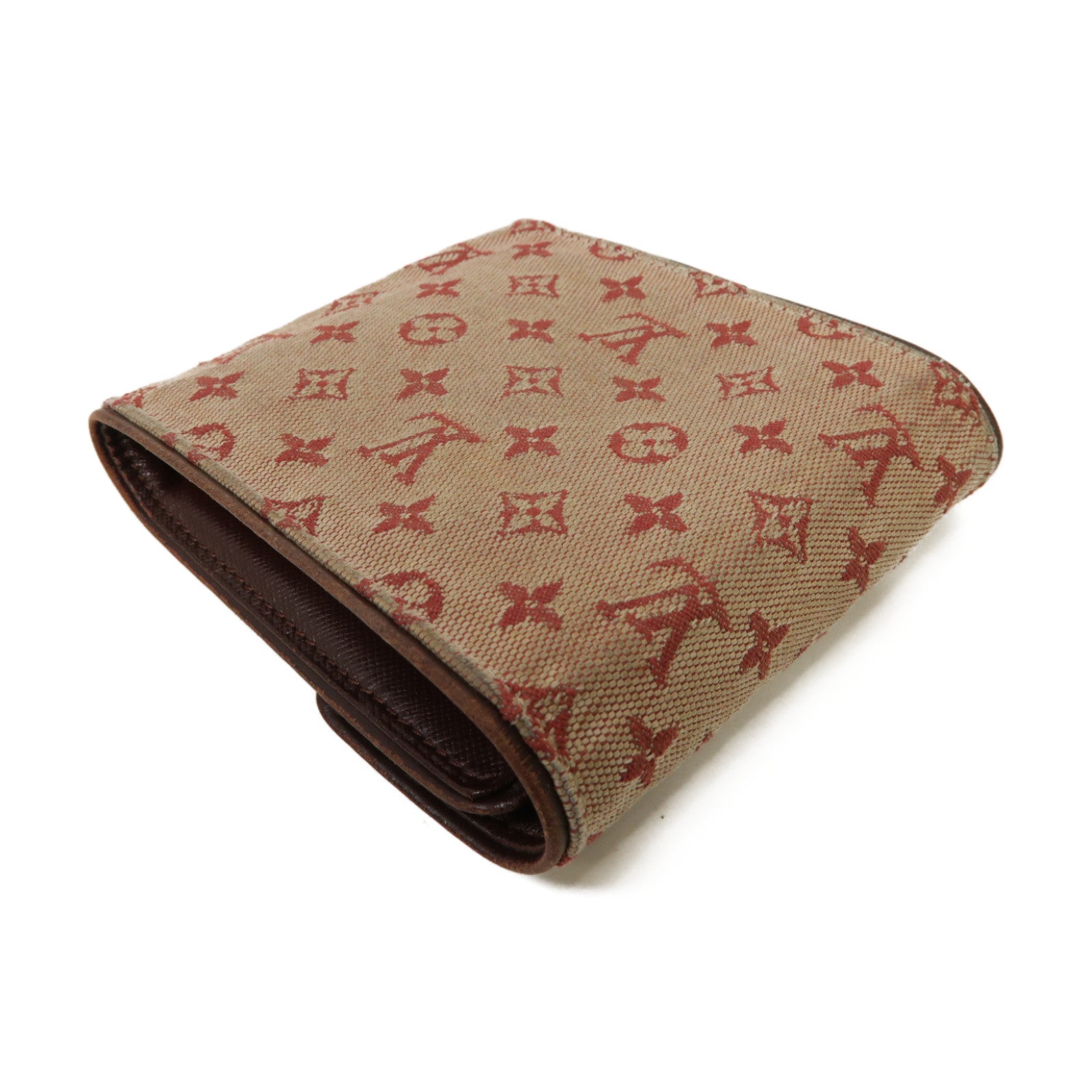 LOUIS VUITTON 【激減優惠】Monogram Mini Wallet金扣錢包紅色
