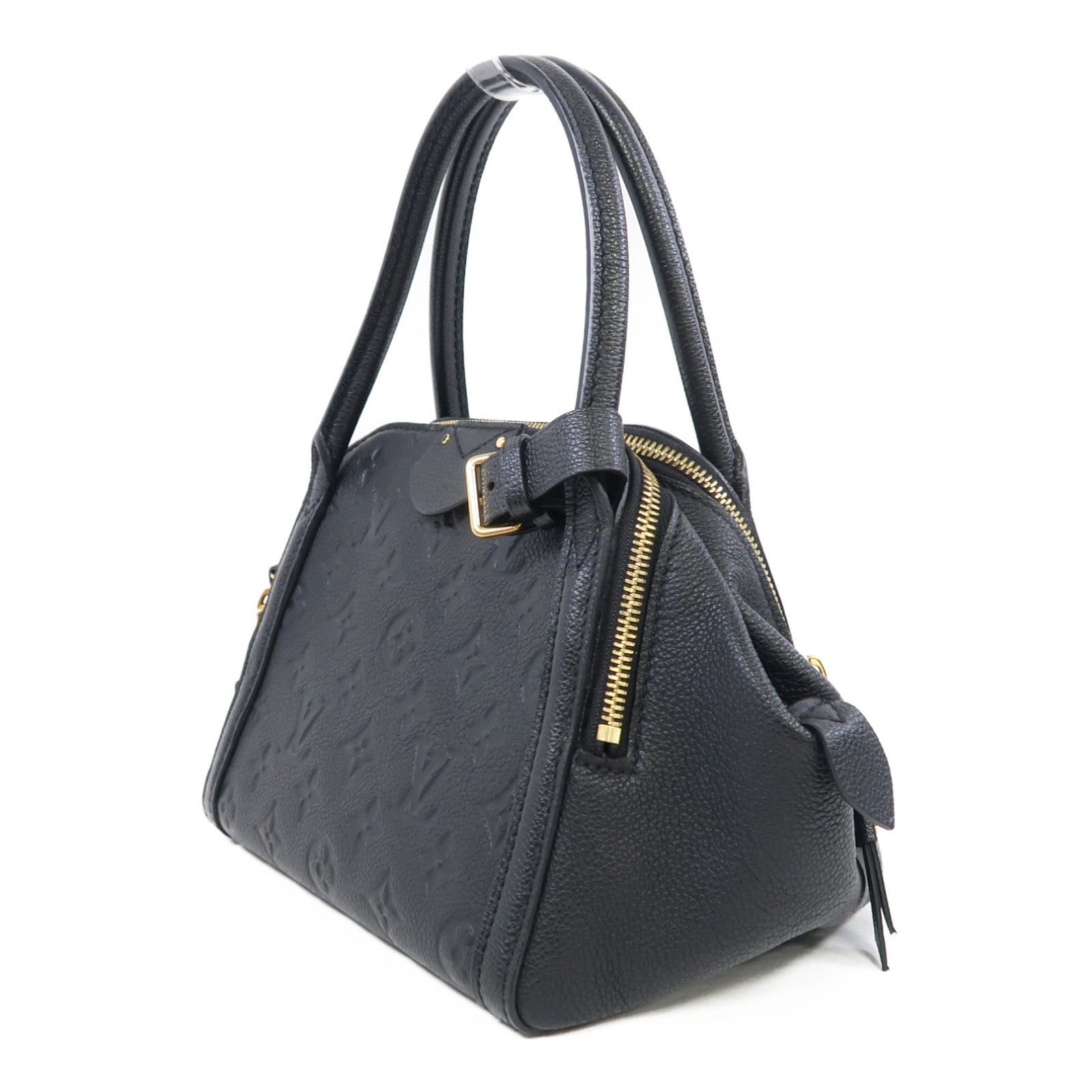 LOUIS VUITTON Monogram Empreinte Marais BB金扣手挽袋黑色
