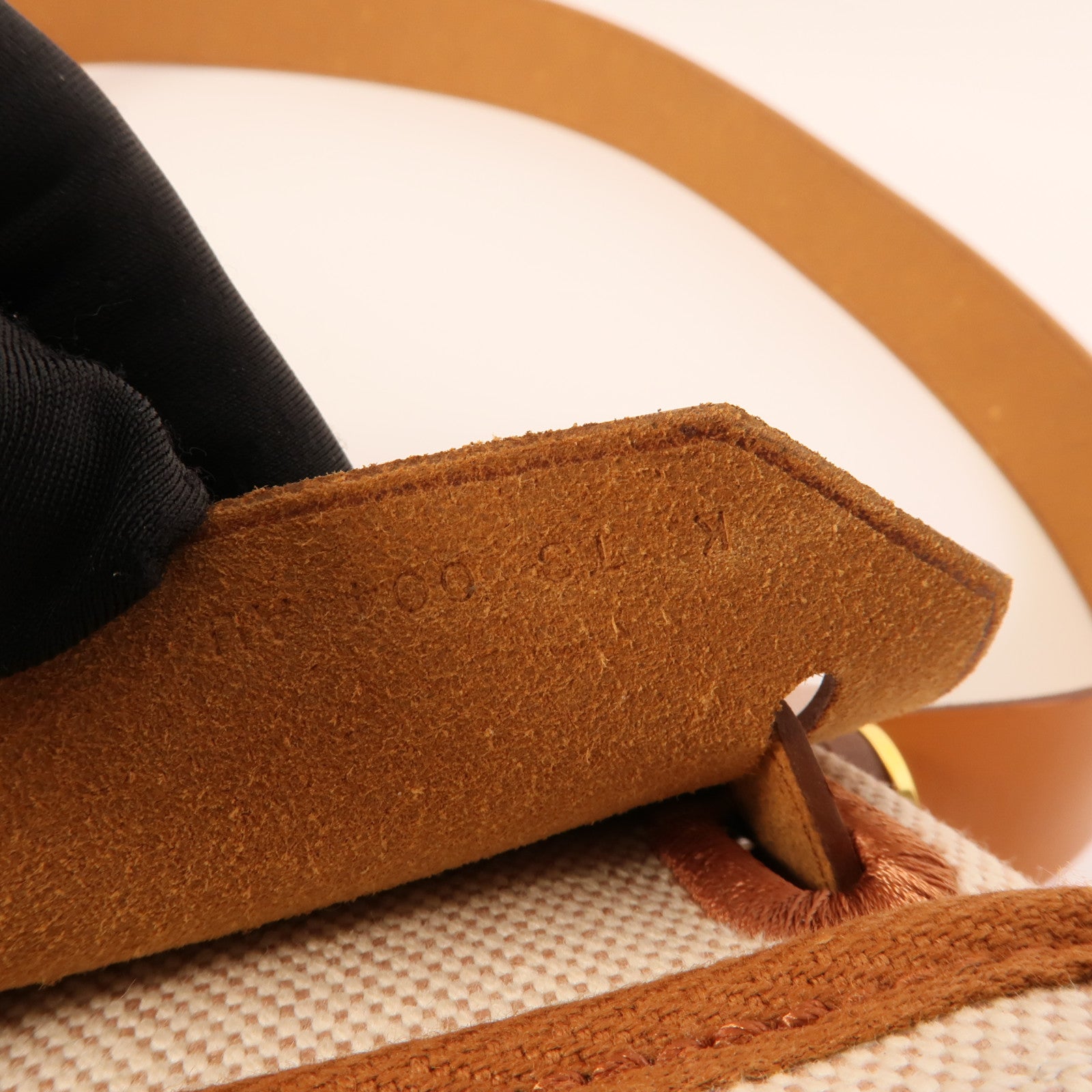 HERMES 帆布Mini Herbag肩背袋Fauve