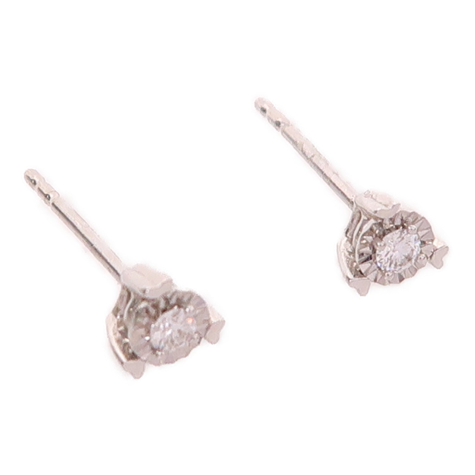JEWELRY Diamond Earrings 1.1g 18K White Gold