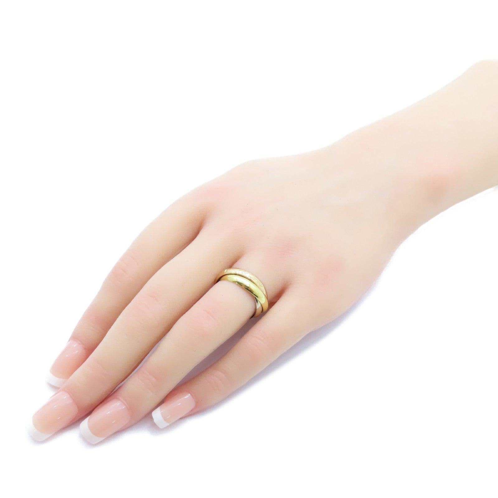 CARTIER 18K黃金/白金/玫瑰金Trinity Ring戒指Cartier#53/US#6.75