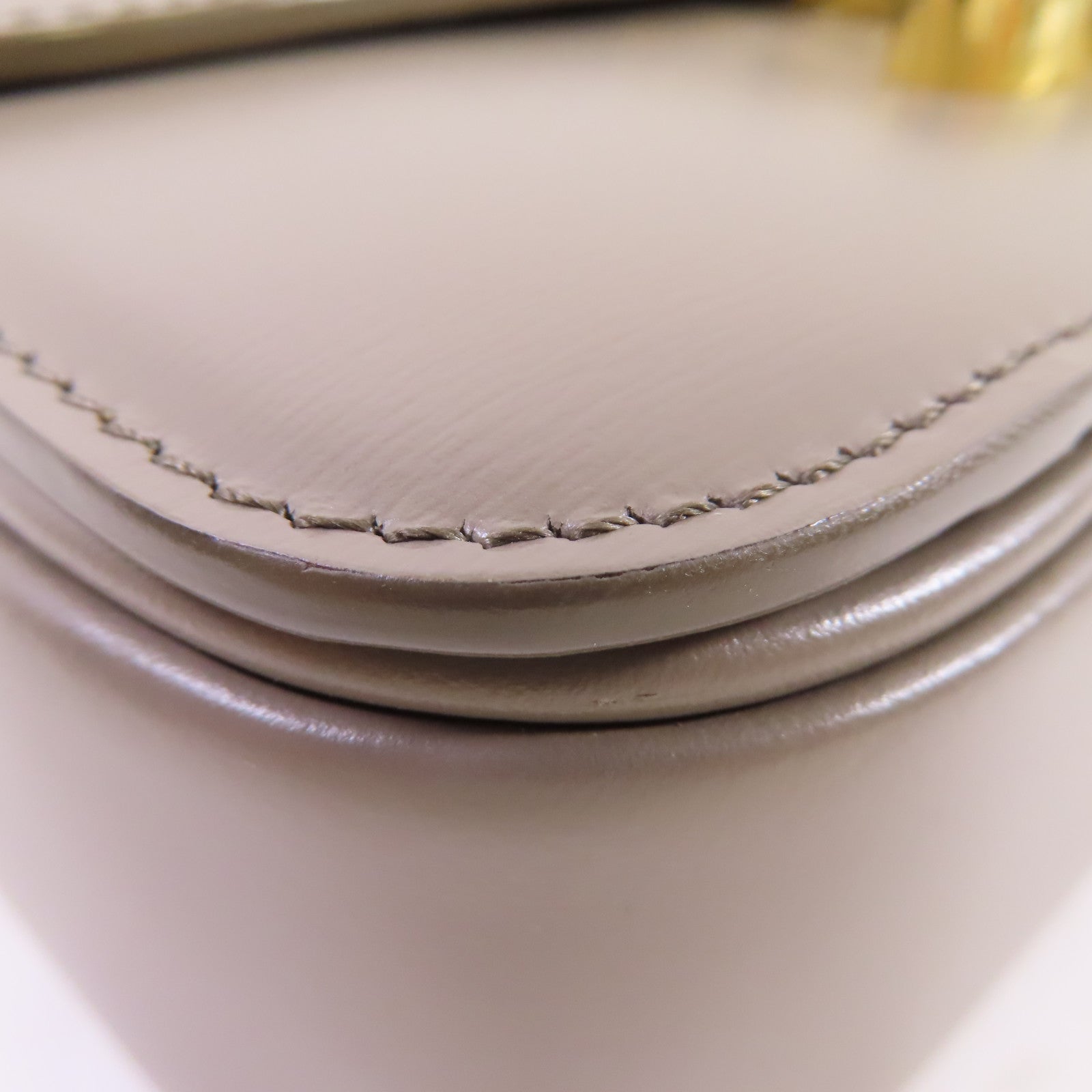 CELINE 牛皮皮革Teen Triomphe Shoulder Bag金扣肩背袋灰色