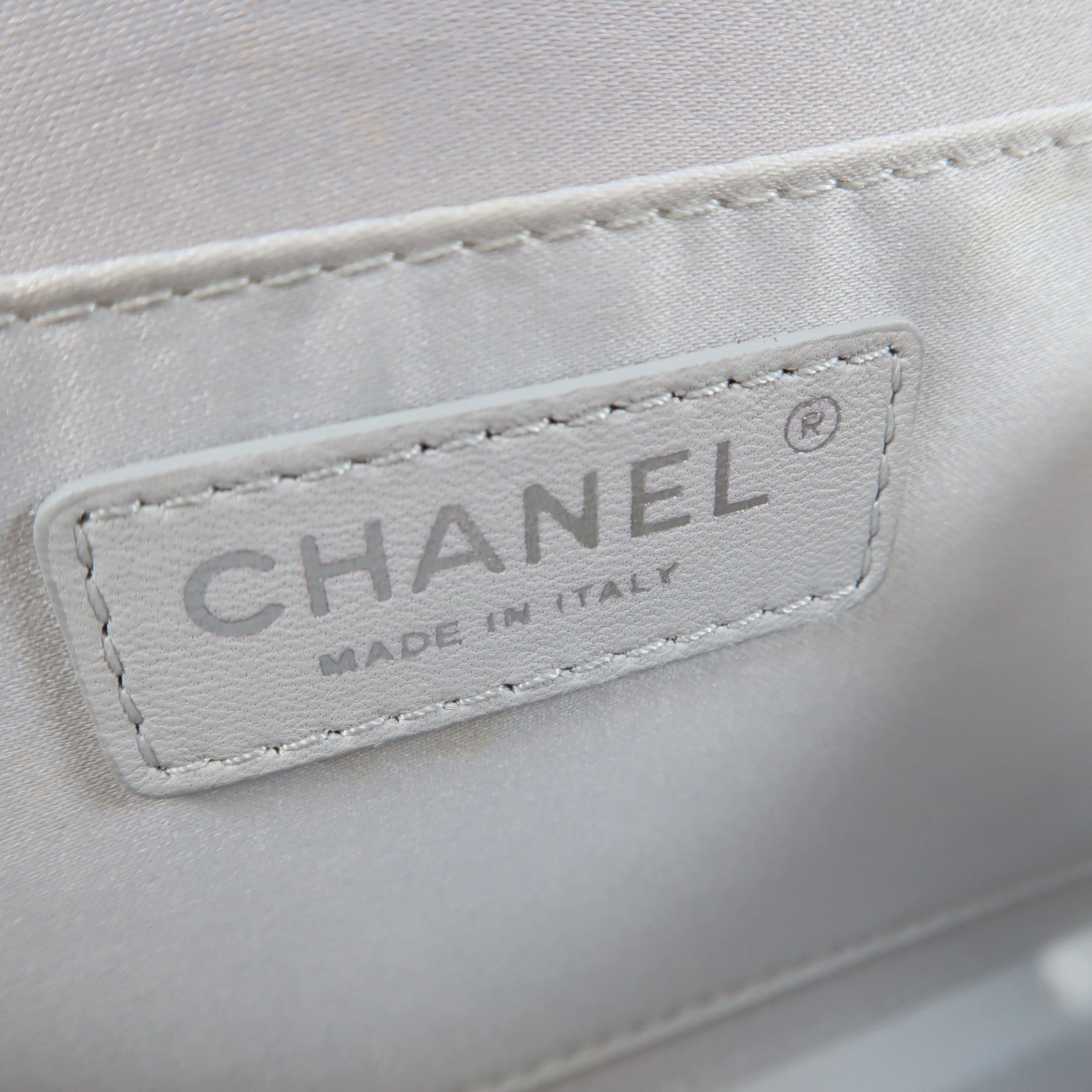 CHANEL 【激減優惠】菱格牛皮皮革Chain Shoulder Bag銀扣鏈帶肩背袋銀色
