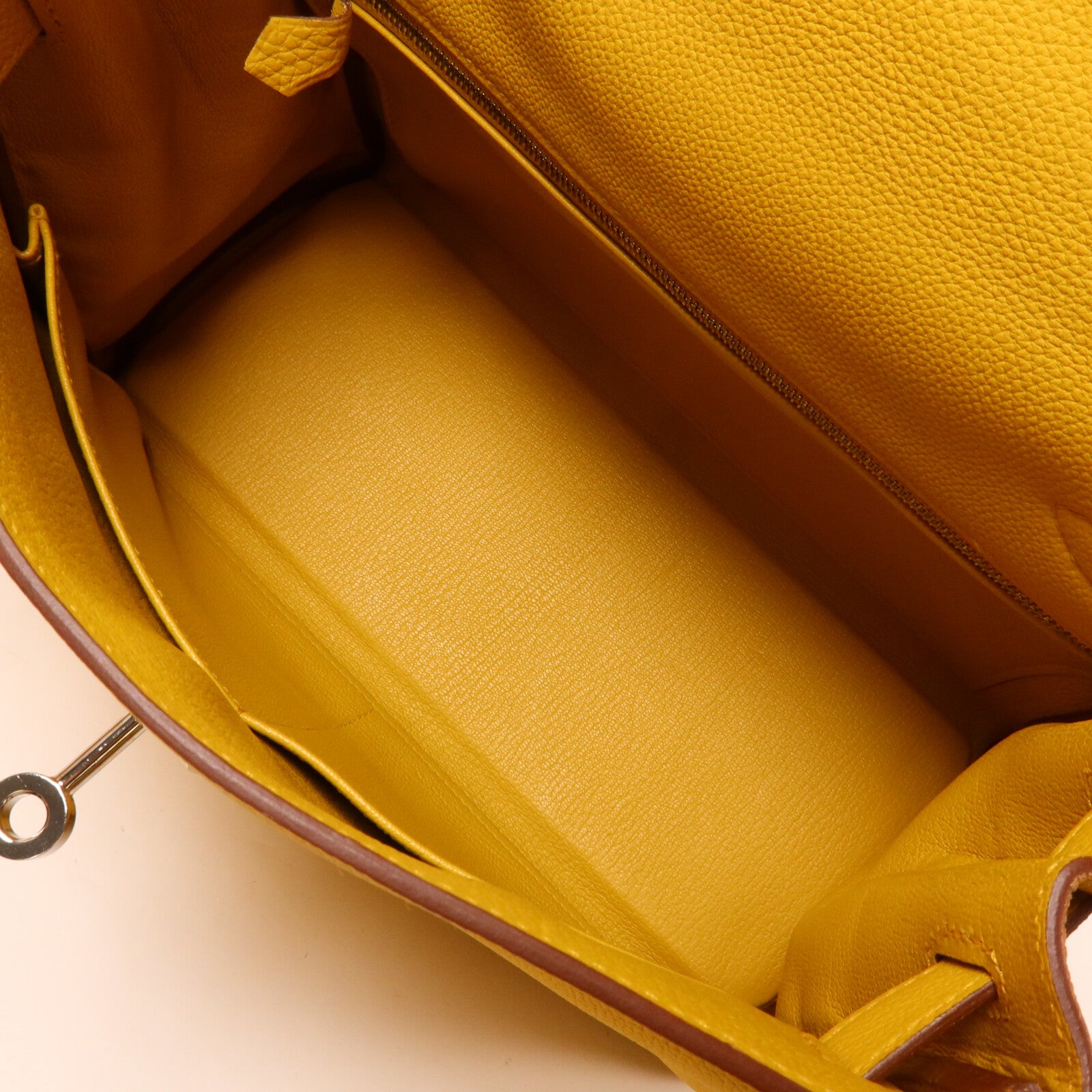 HERMES Togo皮革Kelly II 28手挽肩背兩用袋Jaune Ambre