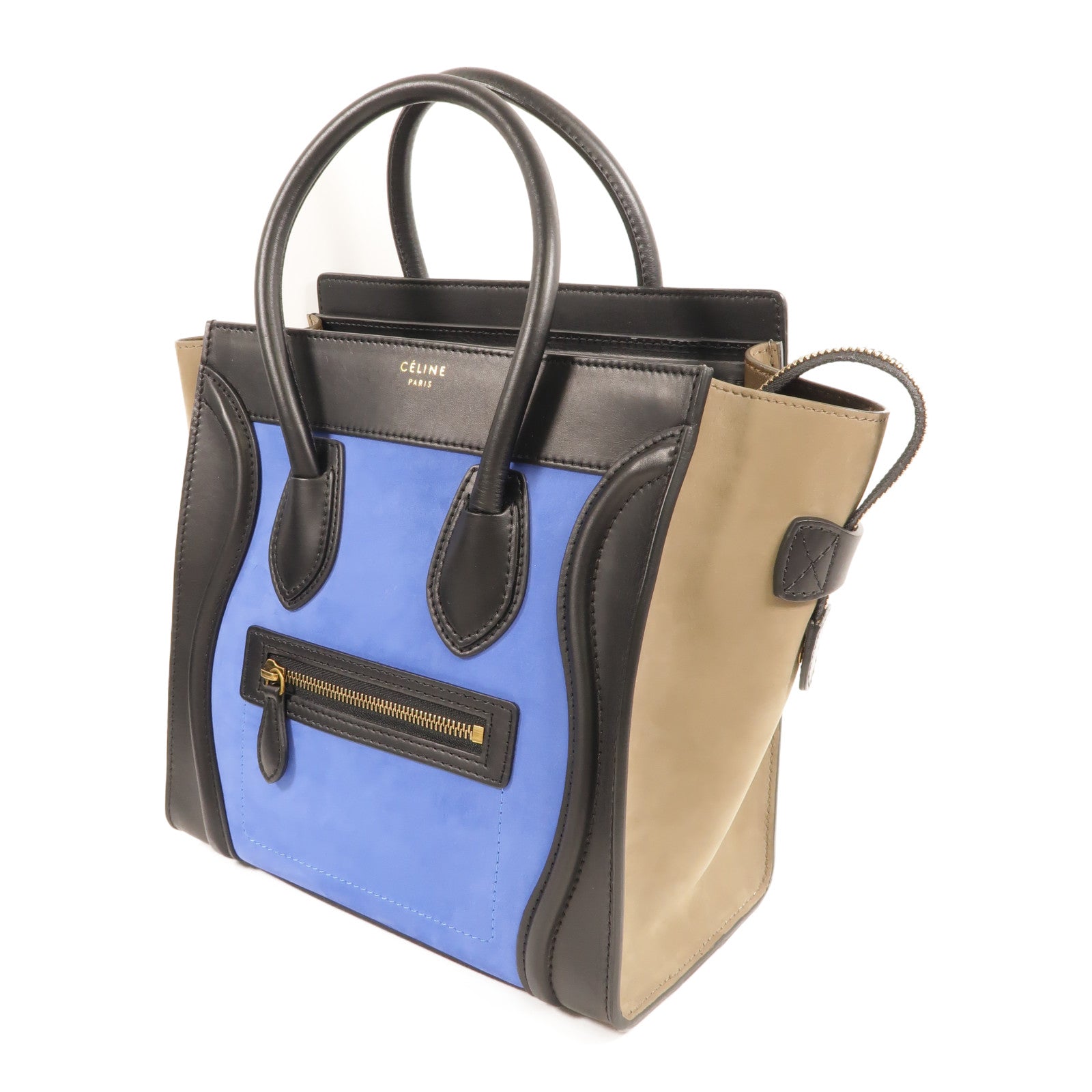CELINE 牛皮皮革Micro Luggage手挽袋