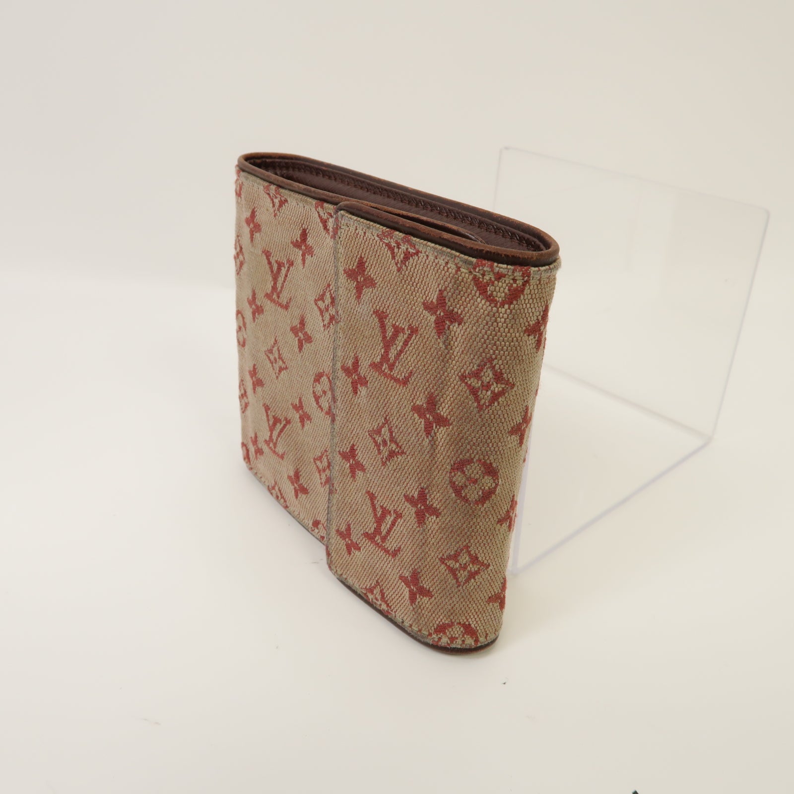 LOUIS VUITTON 【激減優惠】Monogram Mini Wallet金扣錢包紅色