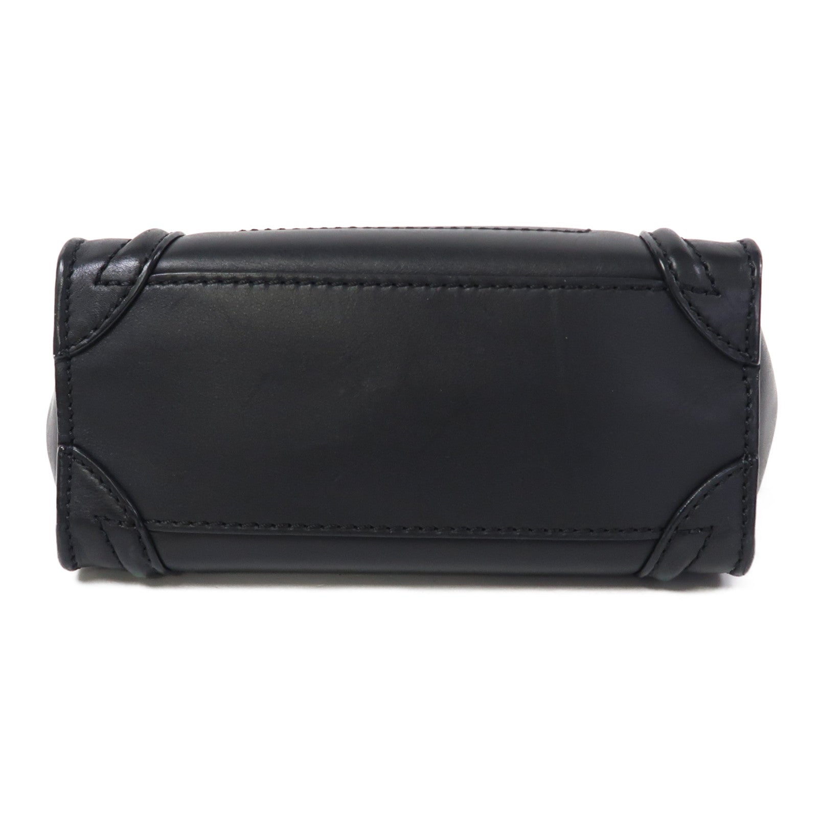 CELINE 牛皮皮革Luggage金扣手挽肩背兩用袋黑色