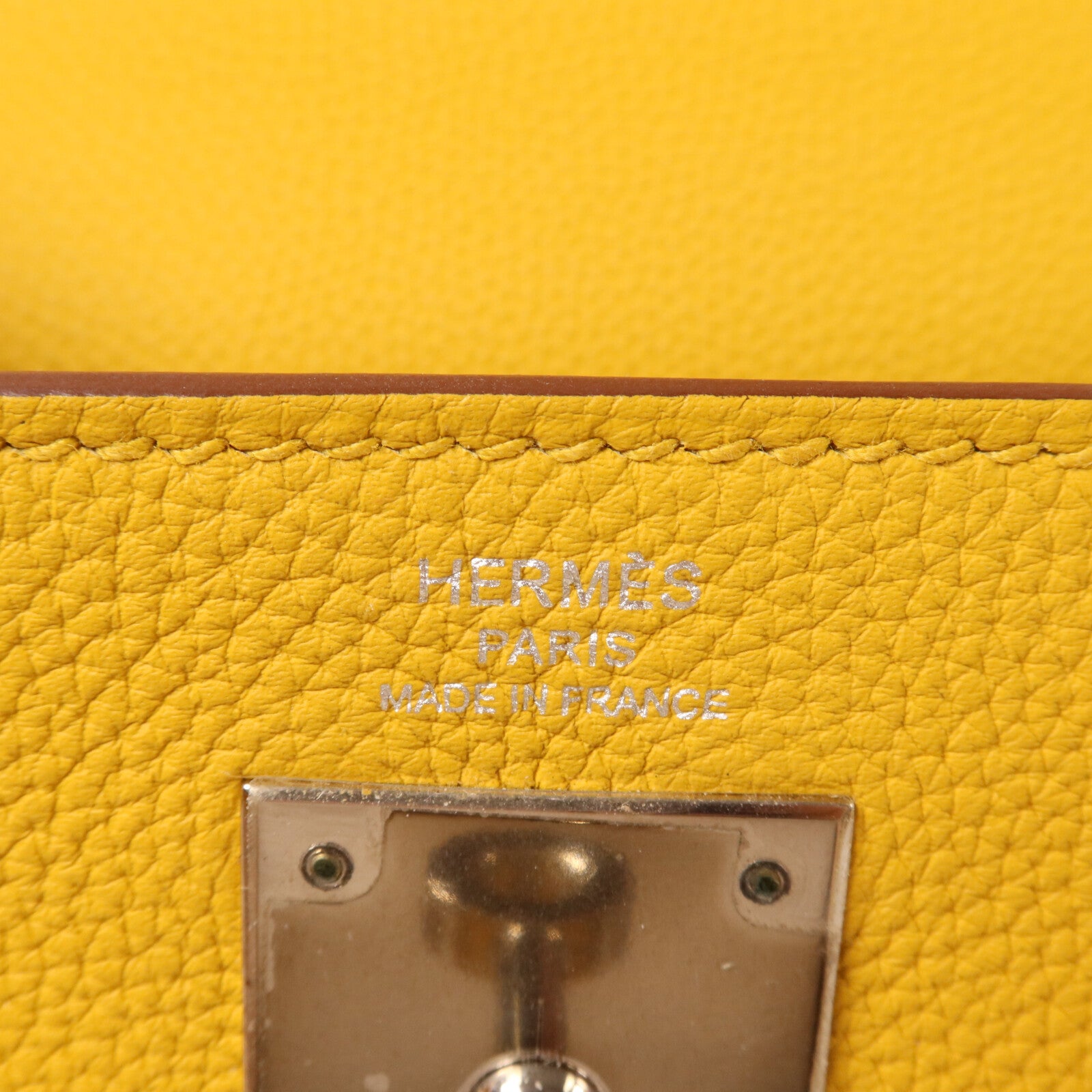 HERMES Togo皮革Kelly II 28手挽肩背兩用袋Jaune Ambre