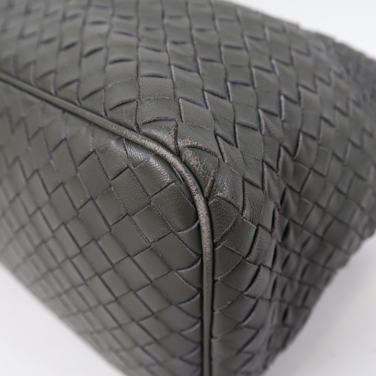 BOTTEGA VENETA 織紋羊皮皮革Shoulder Bag肩背袋灰色