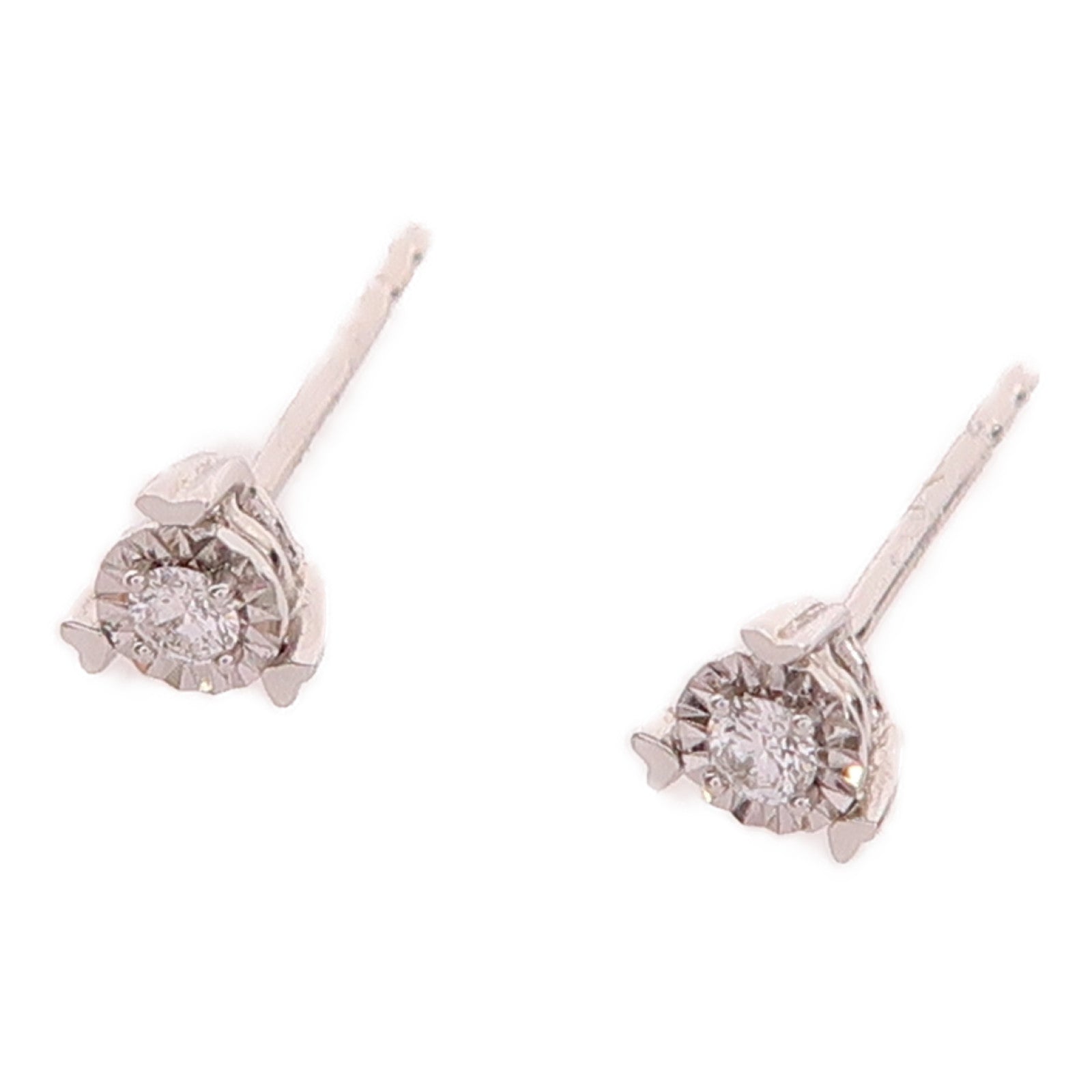 JEWELRY Diamond Earrings 1.1g 18K White Gold