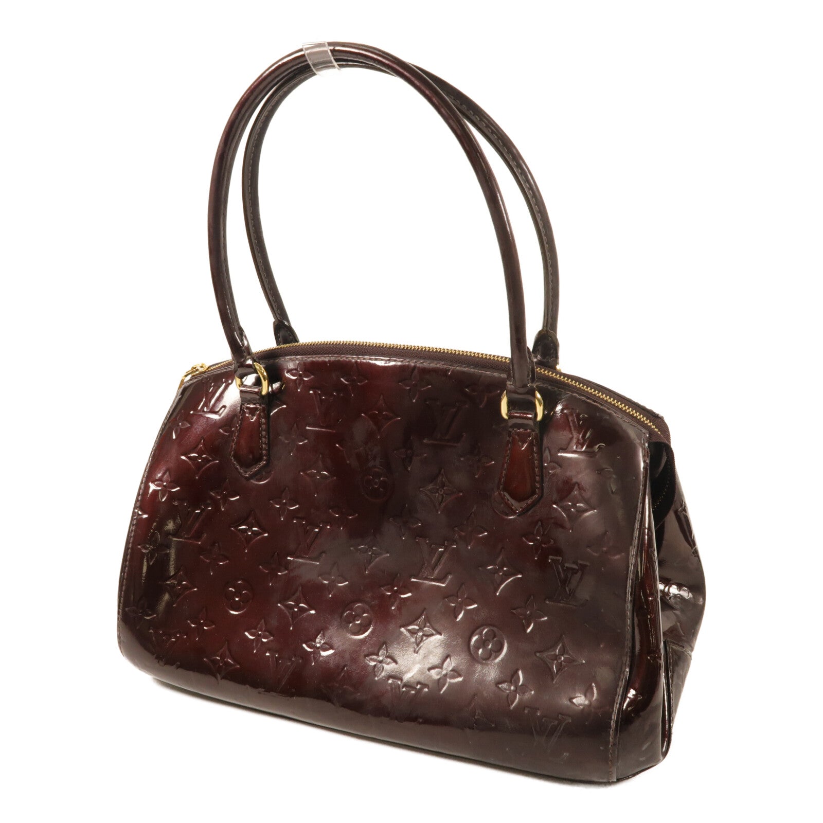 LOUIS VUITTON 【激減優惠】Vernis漆皮皮革Sherwood GM金扣肩背袋