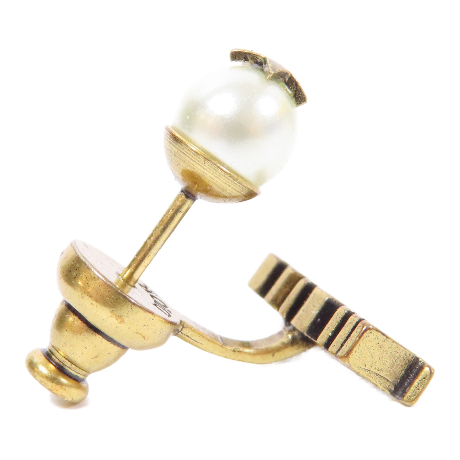 Dior 金屬Petit CD耳環金色