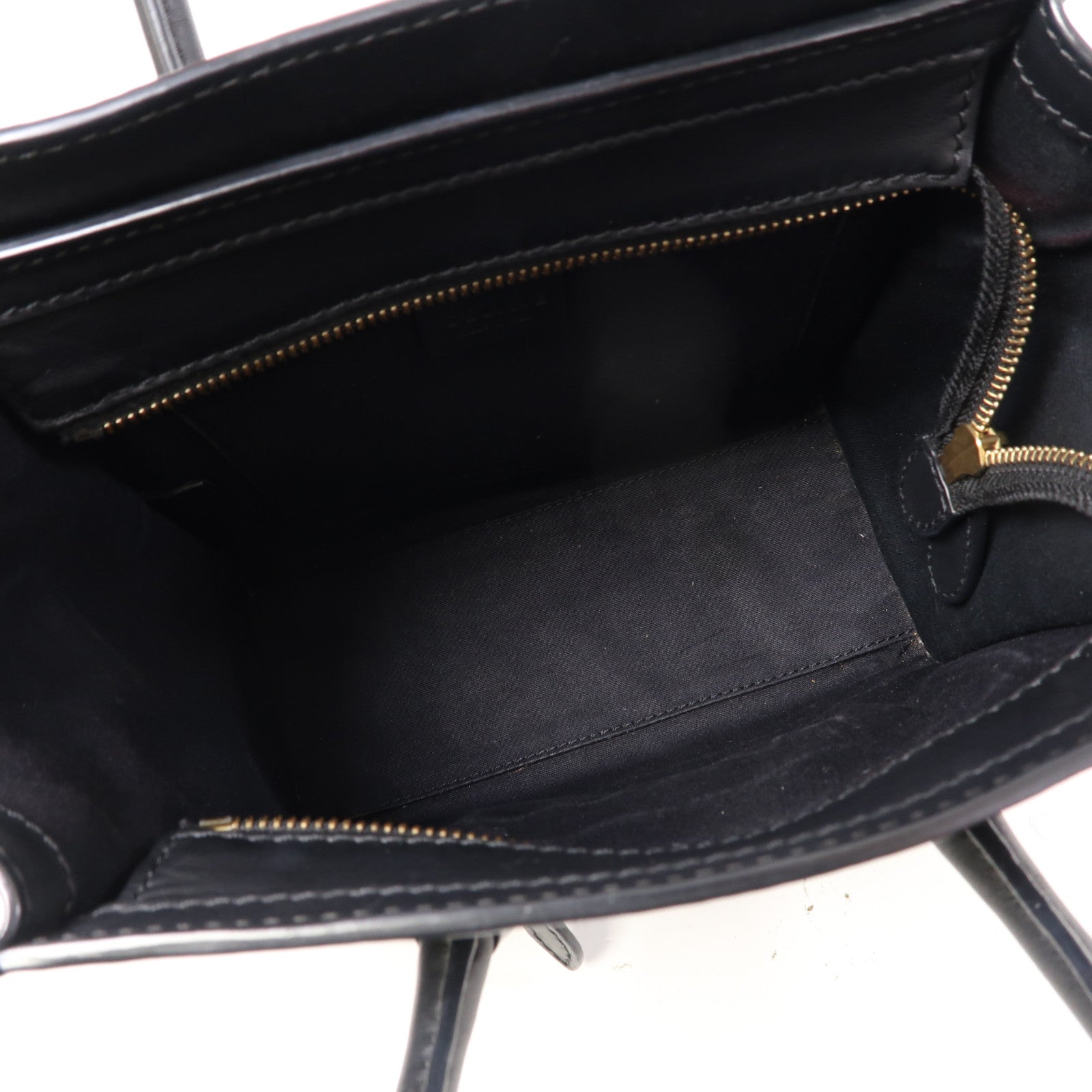 CELINE 牛皮皮革Luggage金扣手挽肩背兩用袋黑色