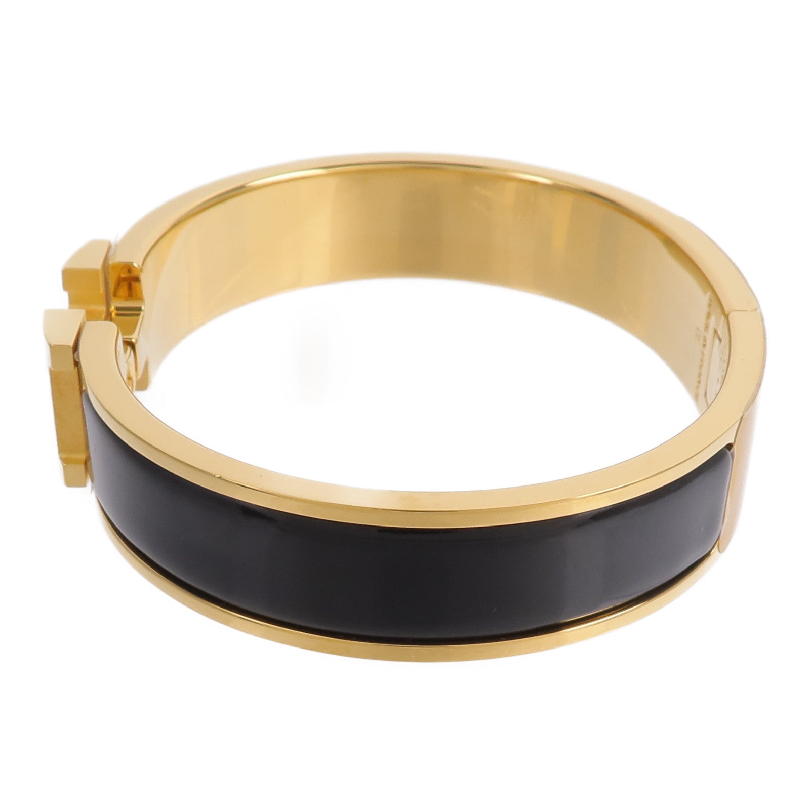 HERMES 金屬Clic H銀扣手鐲