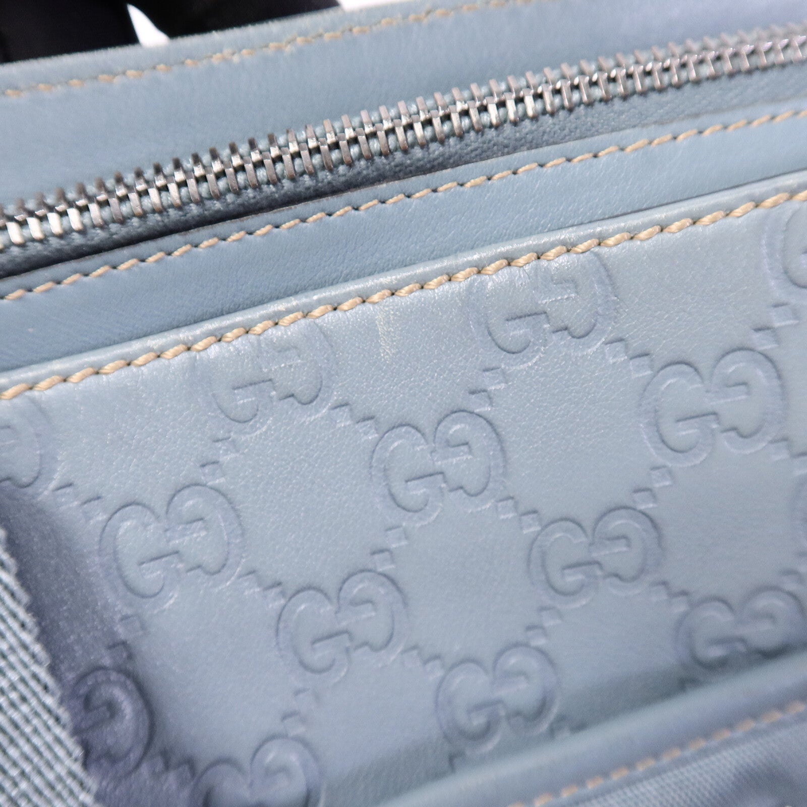 GUCCI 帆布/牛皮皮革Tote Bag手挽袋
